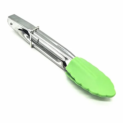 Pinzas de Cocina de Silicona para Barbacoa, 1 Unidad, antiadherentes, para Servir Pan y Ensalada.