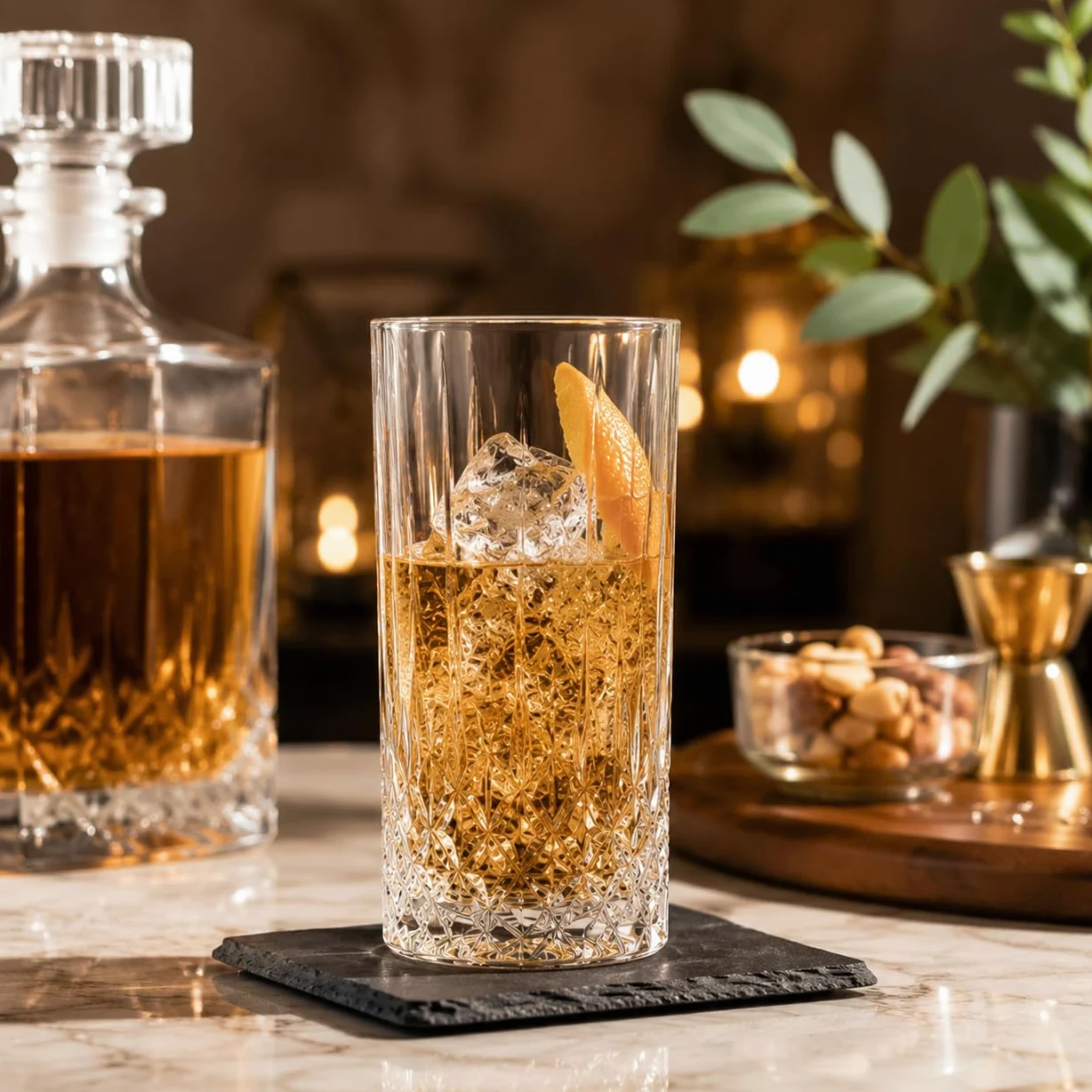 Juego de 12 vasos altos Highball, vasos altos de cristal de 300 ml, vaso transparente Hi Ball perfecto para agua, cócteles, jugo