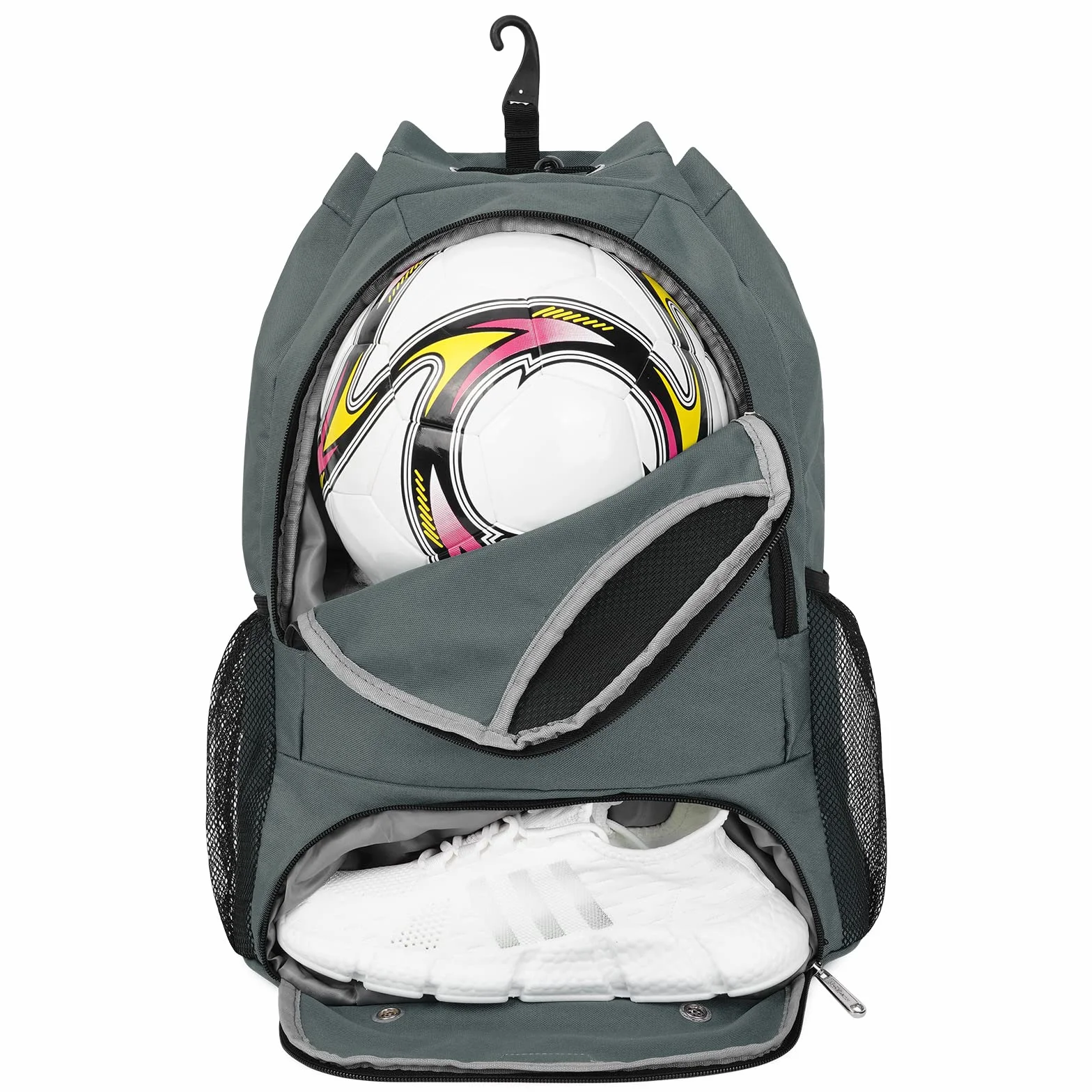 Mochila de Cuerdas Baloncesto Futbol Hombre Mujer Bolsa Deportiva con Compartimento para Zapatos