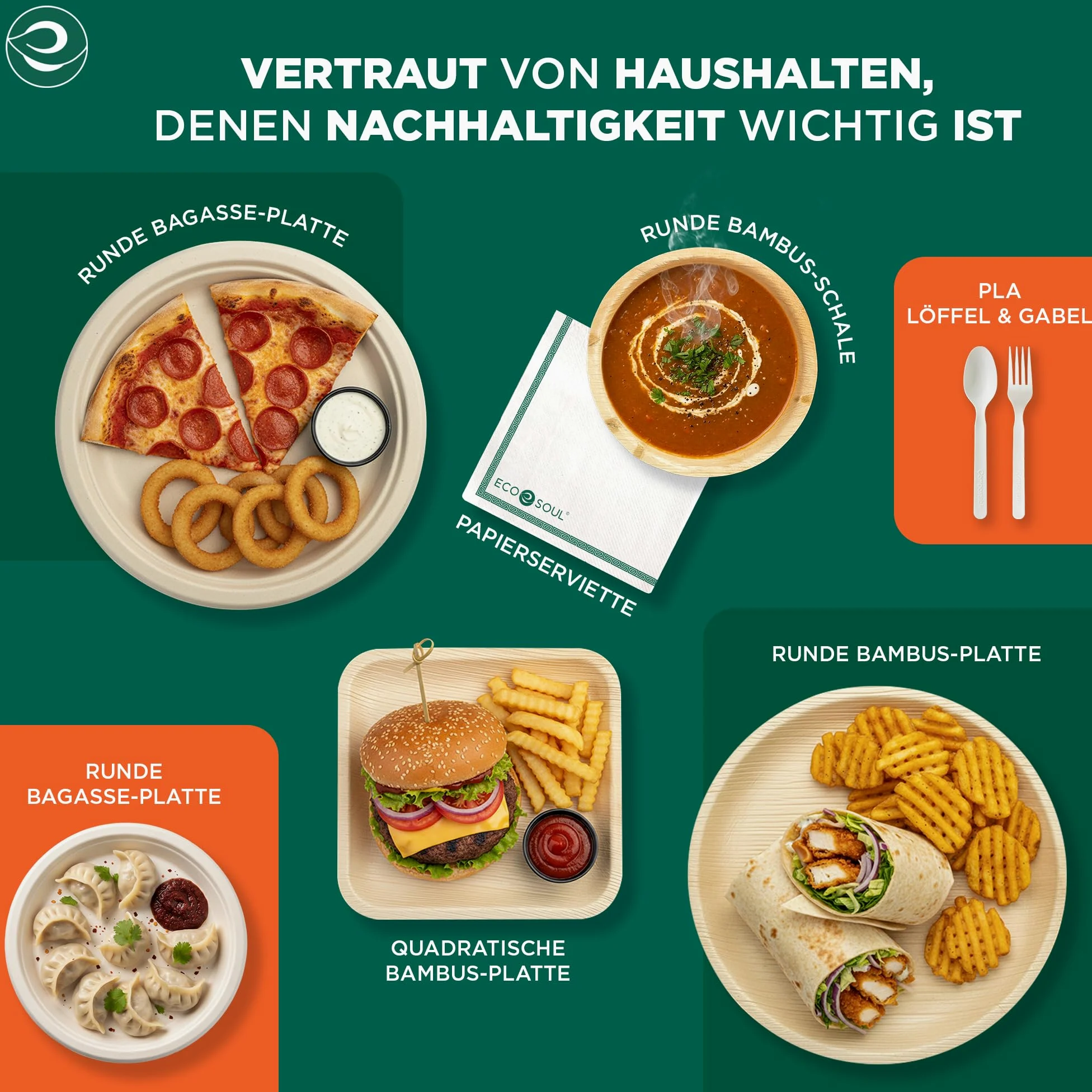 ECO SOUL Disposable Plates
