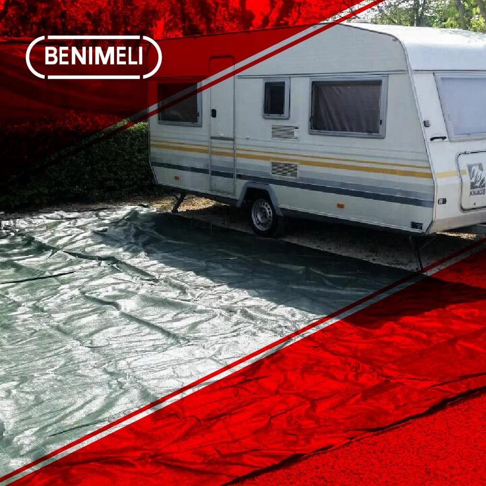 Suelo de Camping 5x6 M - Alfombra Exterior Multiusos Anti UV - Cobertura Piscina Protector con Ojetes - Malla Ocultación Jardín - 130gr/m² - Verde