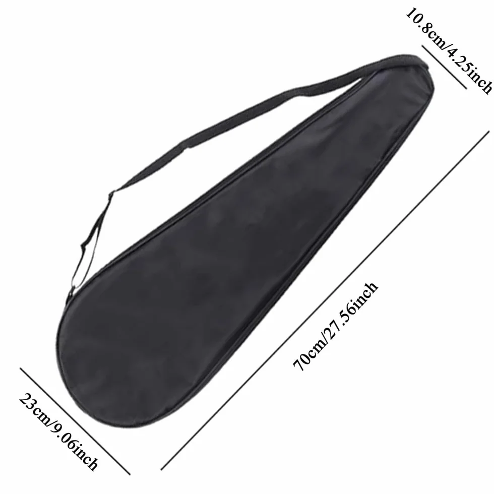 Mochila de bádminton impermeable 70x22x2.5 cm negra 2 raquetas