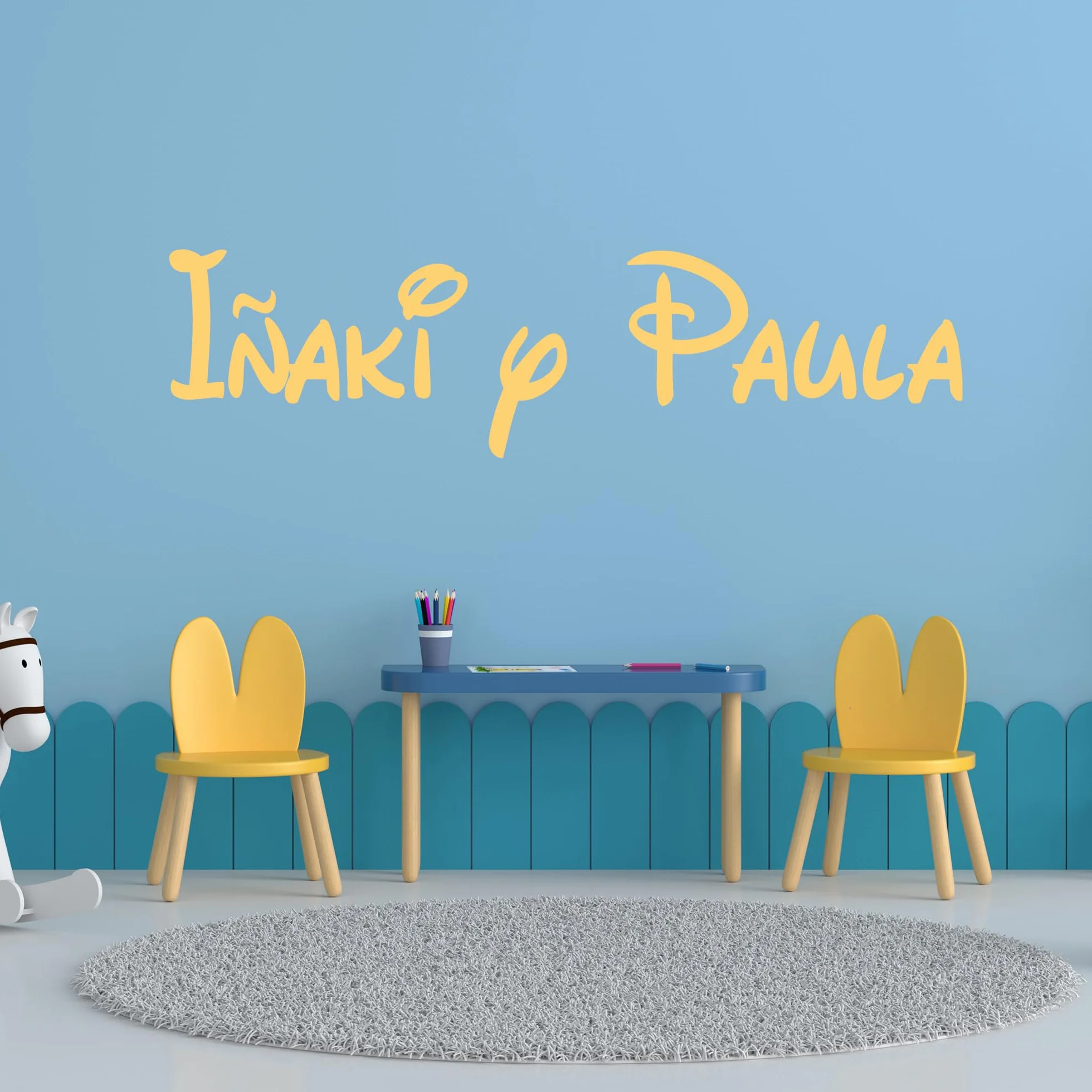 Pegatinas personalizadas Nombre para pared, puerta o armario | Vinilo Decorativo Pared infantil