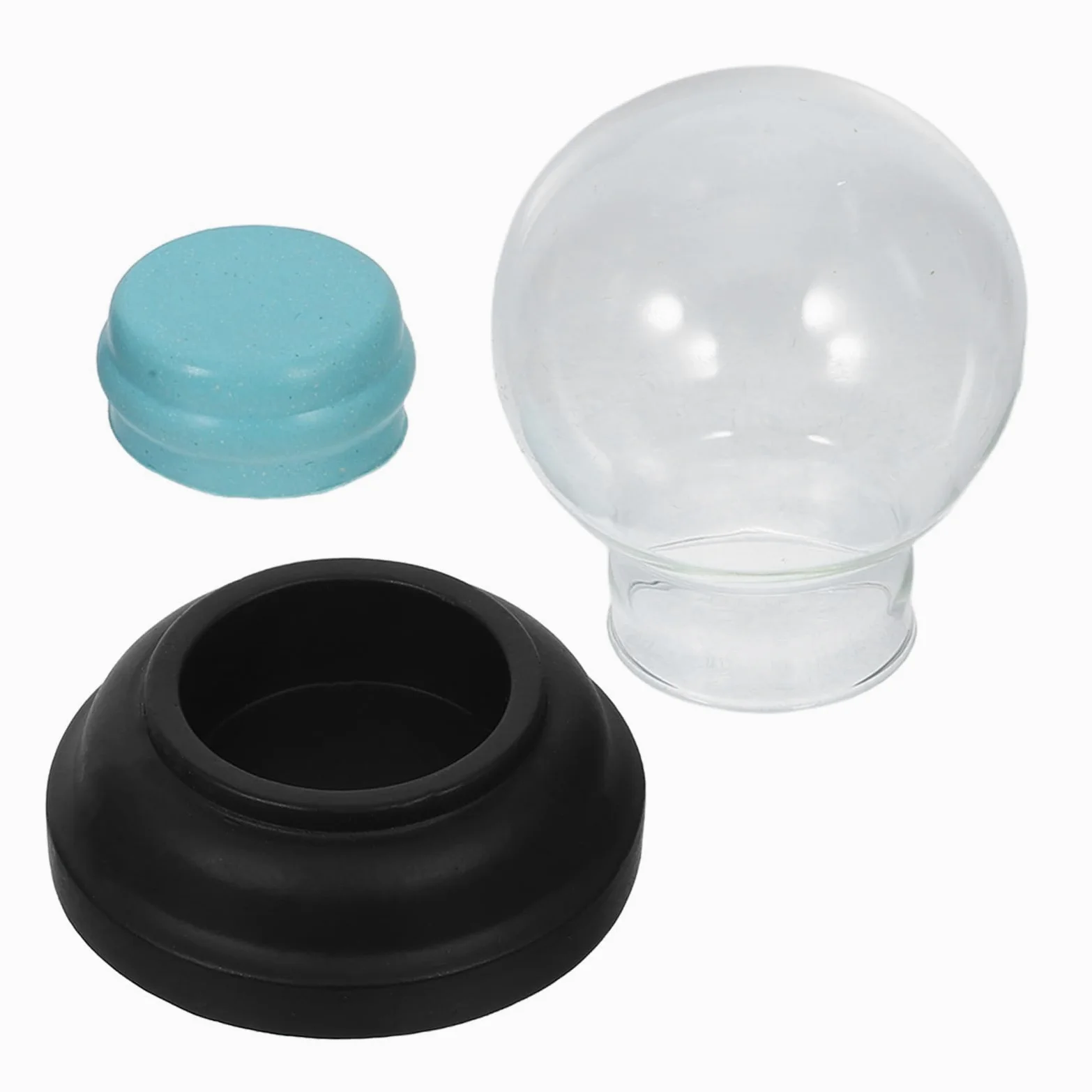 TOYANDONA 5 Piezas Cúpula de Bola de Nieve Navideña de Vidrio 3 Pulgadas | Tapa de Rosca, Diseño Reutilizable y Fácil de Limpiar, para Manualidades DIY y Decoración de Navidad