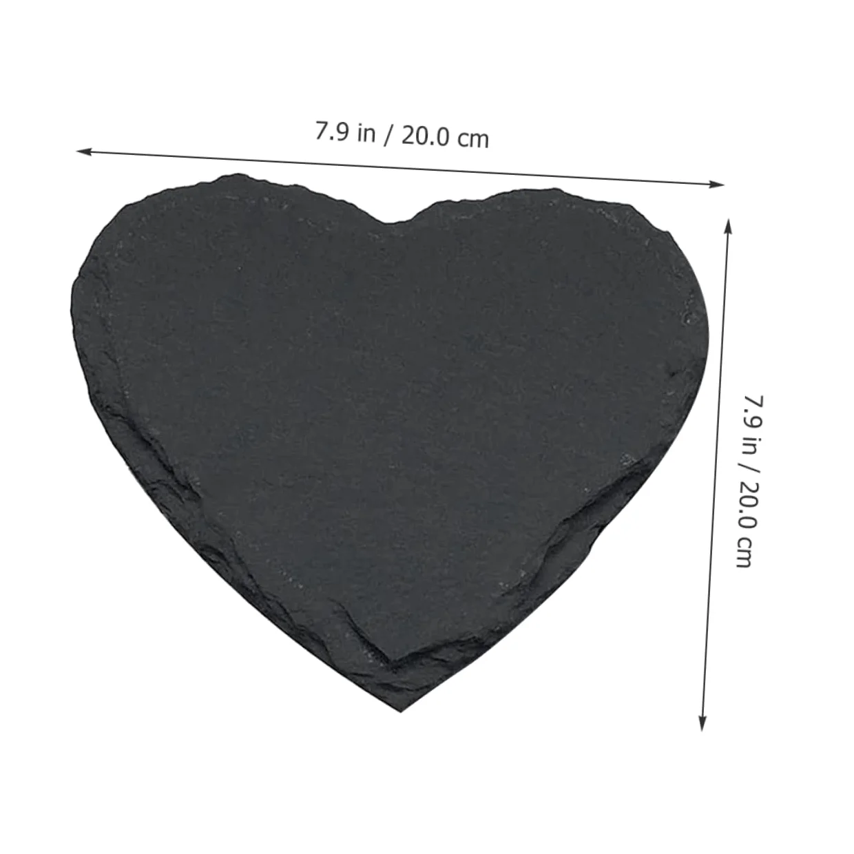 Cabilock 2piezas Platos Para Carne De Pizarra Natural Corazón Para Servir y Guardar Diseño Único