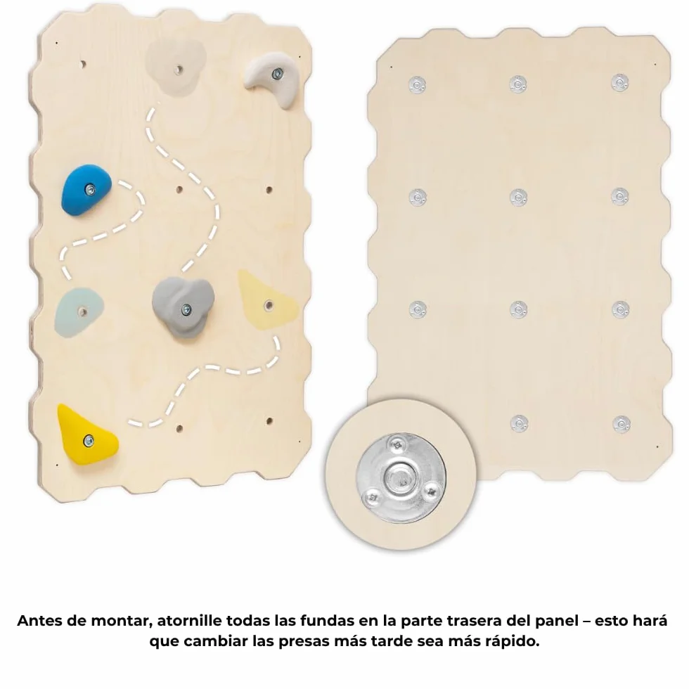 MAMOI® Muro de Escalada Infantil, Estructura Interior con 16 Presas, Kit de Montaje