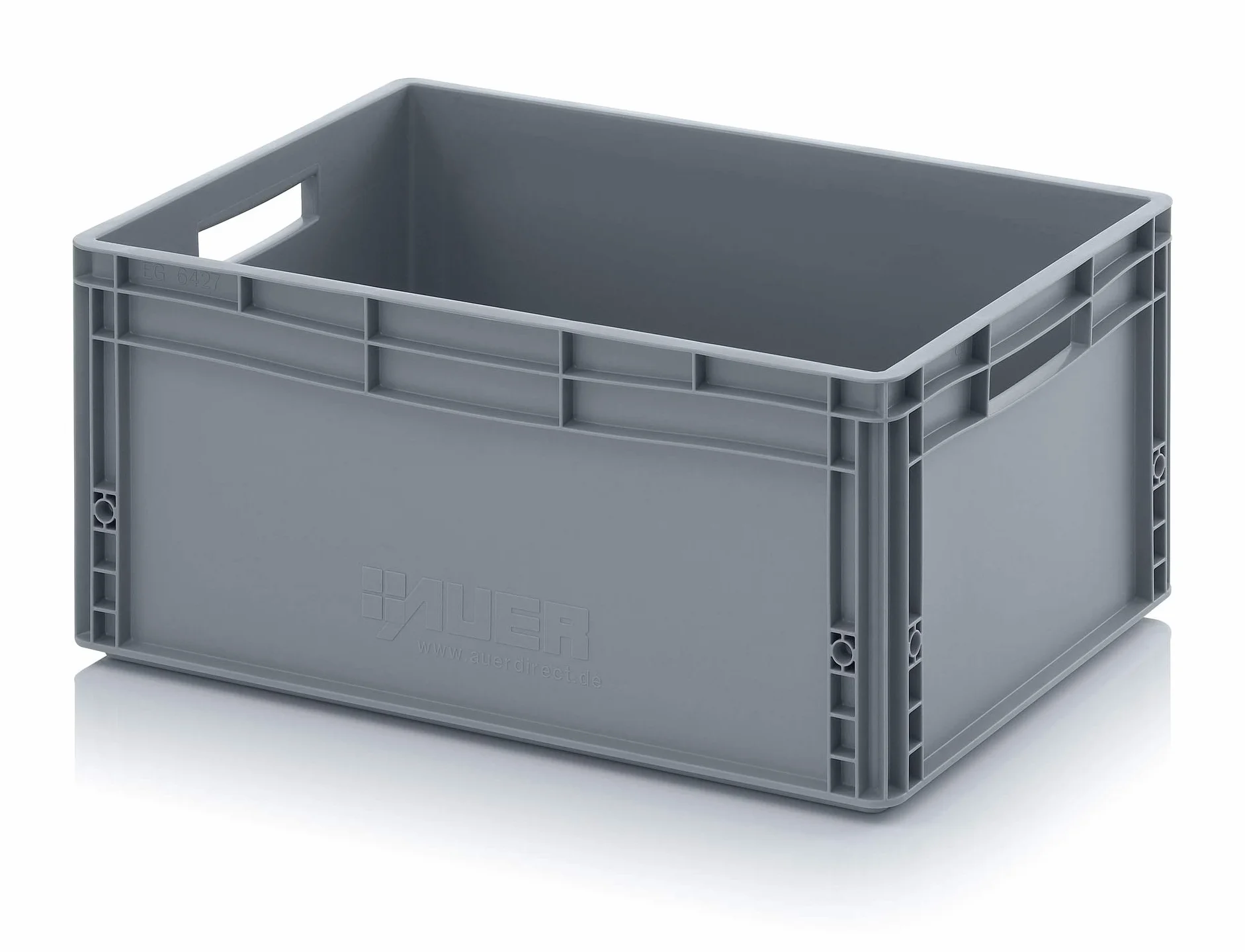 Auer Packaging Eurobox - Caja de almacenaje (60 x 40 x 27 cm, apilable, 60 x 40 x 27 cm), color gris