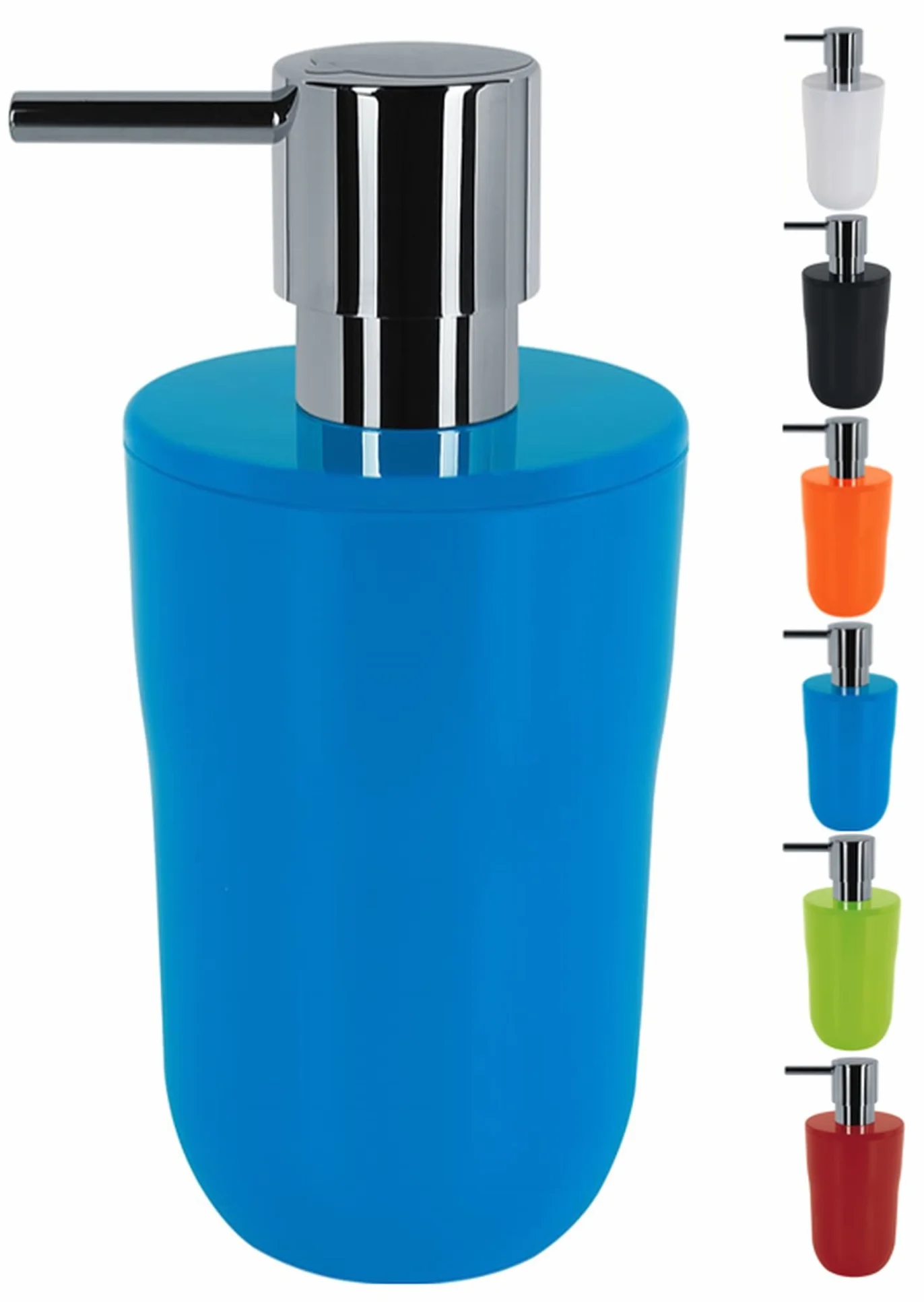 Spirella Dispensador de jabón líquido, Capacidad 7,5 x 7,5 x 16,5 cm, 300 ml, Color Azul