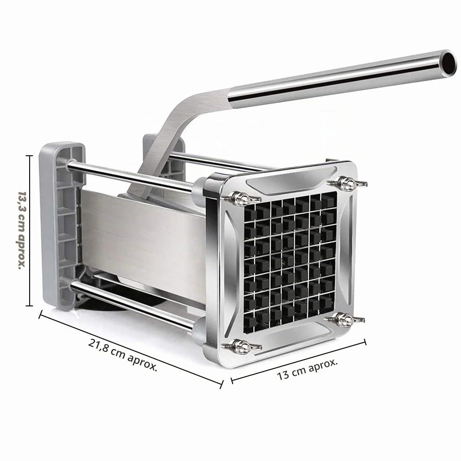 Cortador Patatas Fritas Manual, Sopito Cortador De Patatas Profesional Corta Patata Acero Inoxidable con Cuchillas De 12mm para Uso Doméstico