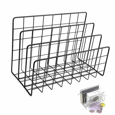 Estante de Almacenamiento, Estante de Hierro Para Archivar, Organizador de Escritorio, Cesto Para Guardar Tarjetas, Cartas y Revistas