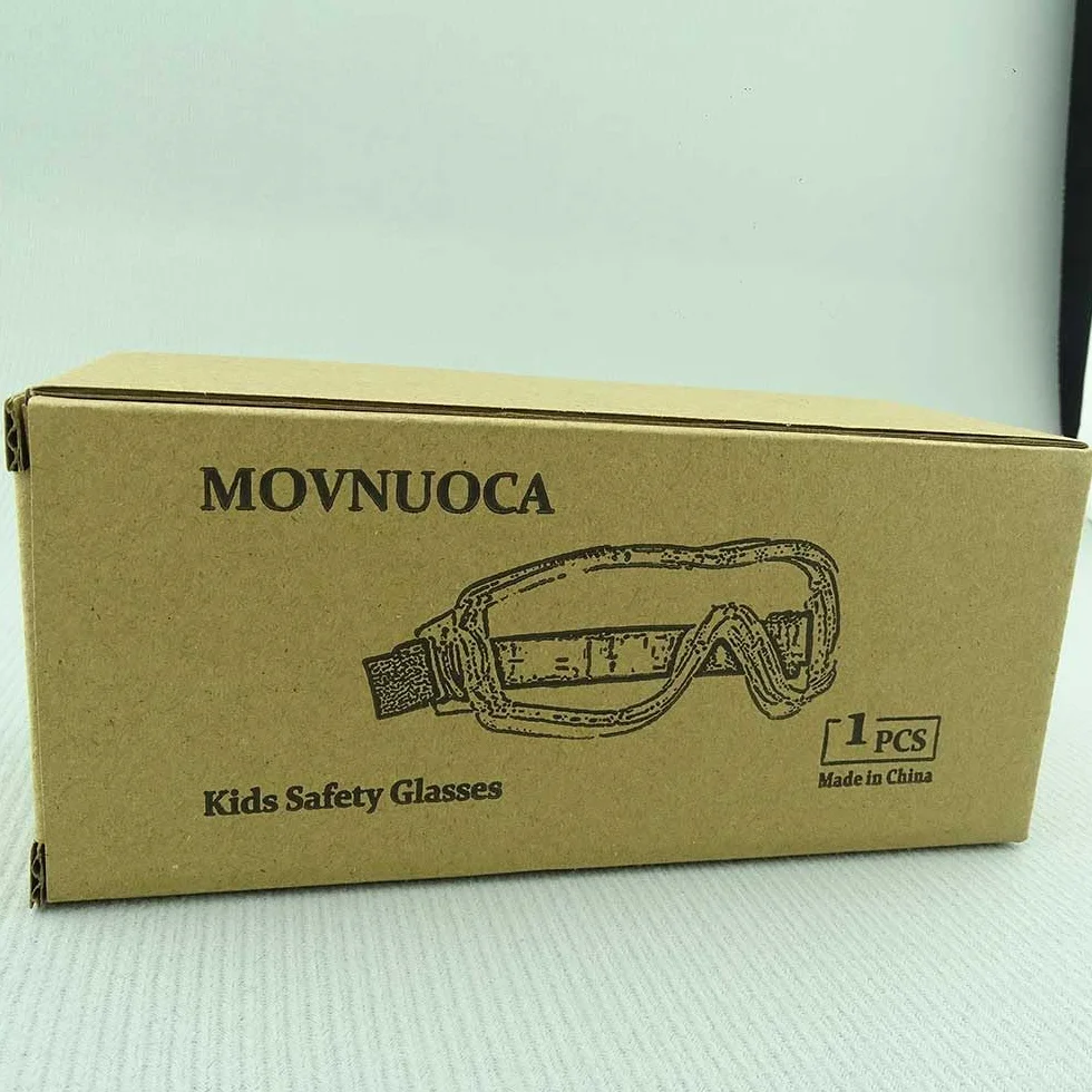 Gafas de seguridad para niños para Nerf Jugar, antigolpes, antivaho, correa ajustable, ajuste para 5-12 años