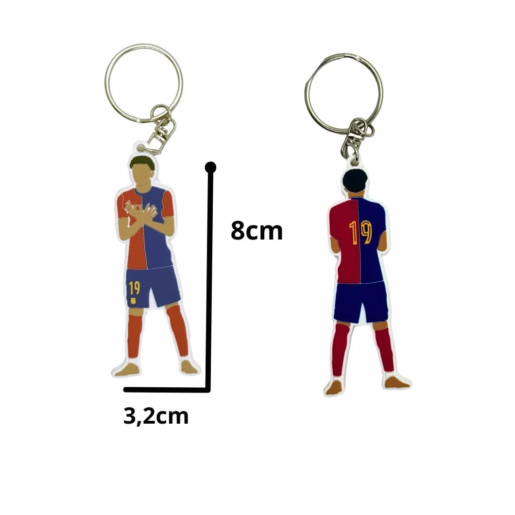 Llavero de goma 8 cm diseño láminas 304 malla barco blaugrana regalo aficionados Barcelona