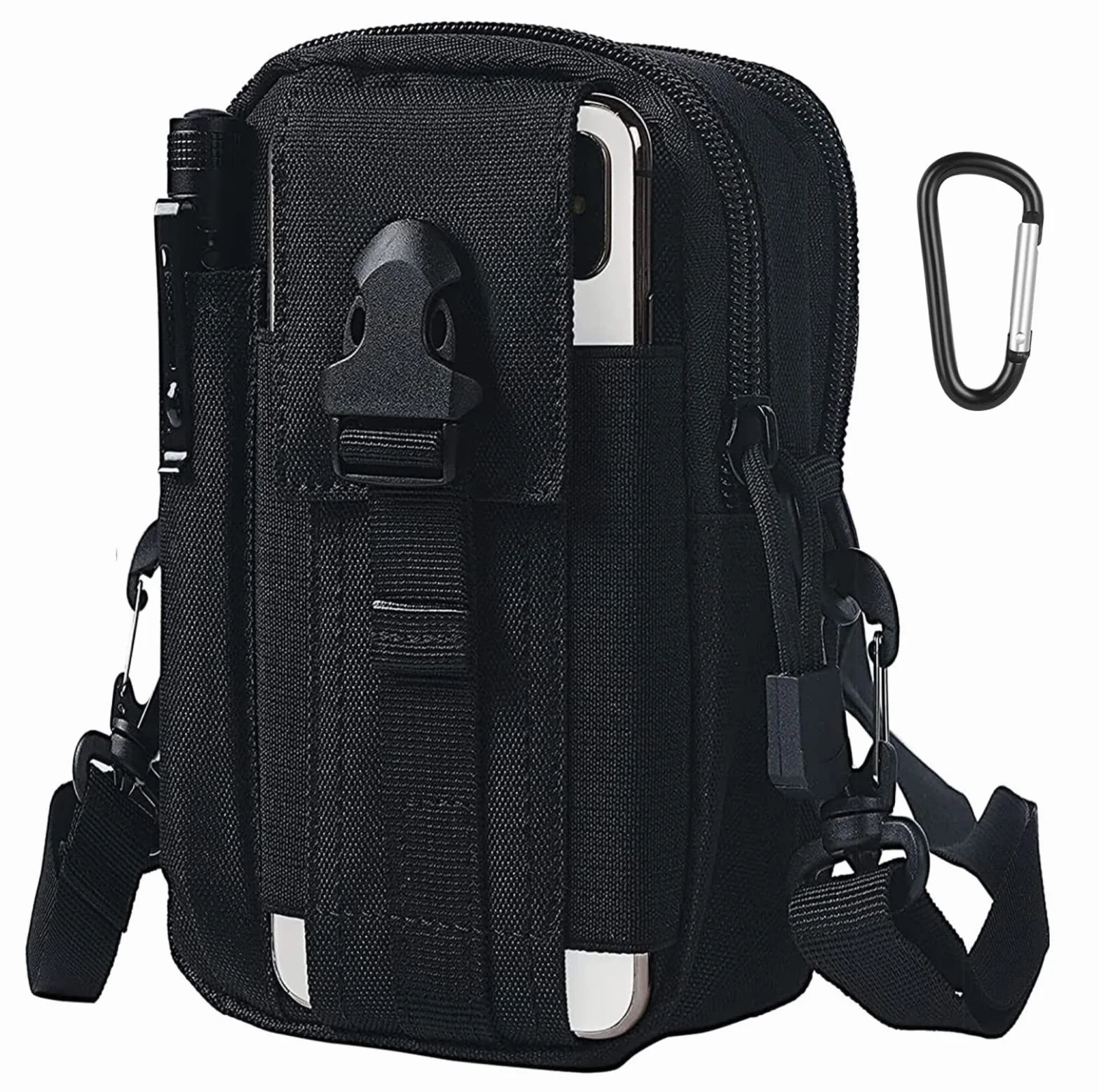 Bolsa Cintura Táctica 1000D Nylon Compacta Multiusos para Herramientas Pequeñas y Teléfono Móvil