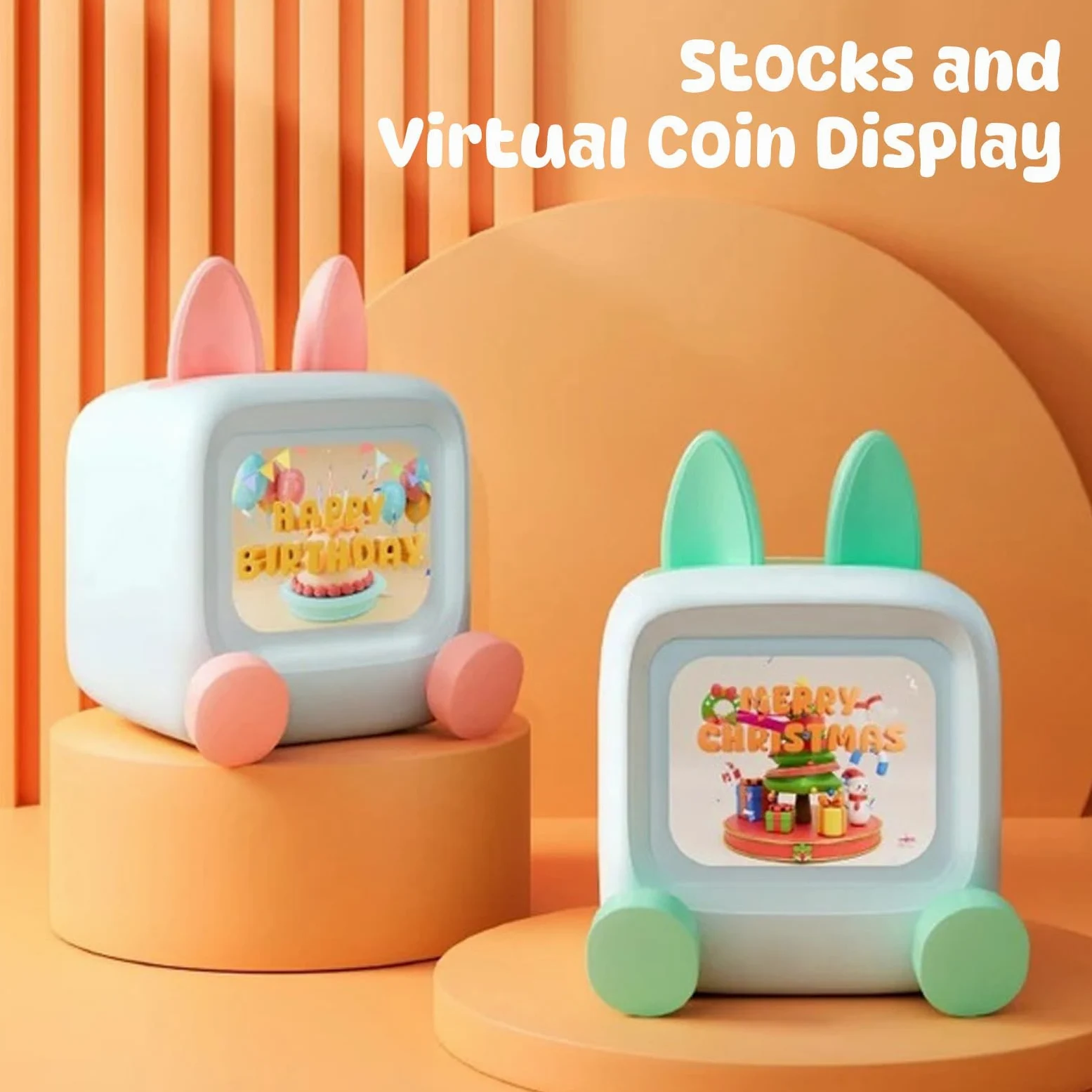 Reloj Despertador Inteligente con Altavoz Bluetooth, Pantalla de 2,01 Pulgadas, Modo de álbum de Fotos GIF con Batería de 3000mAh, para Decoración de Escritorio de Hogar y (Verde Claro)
