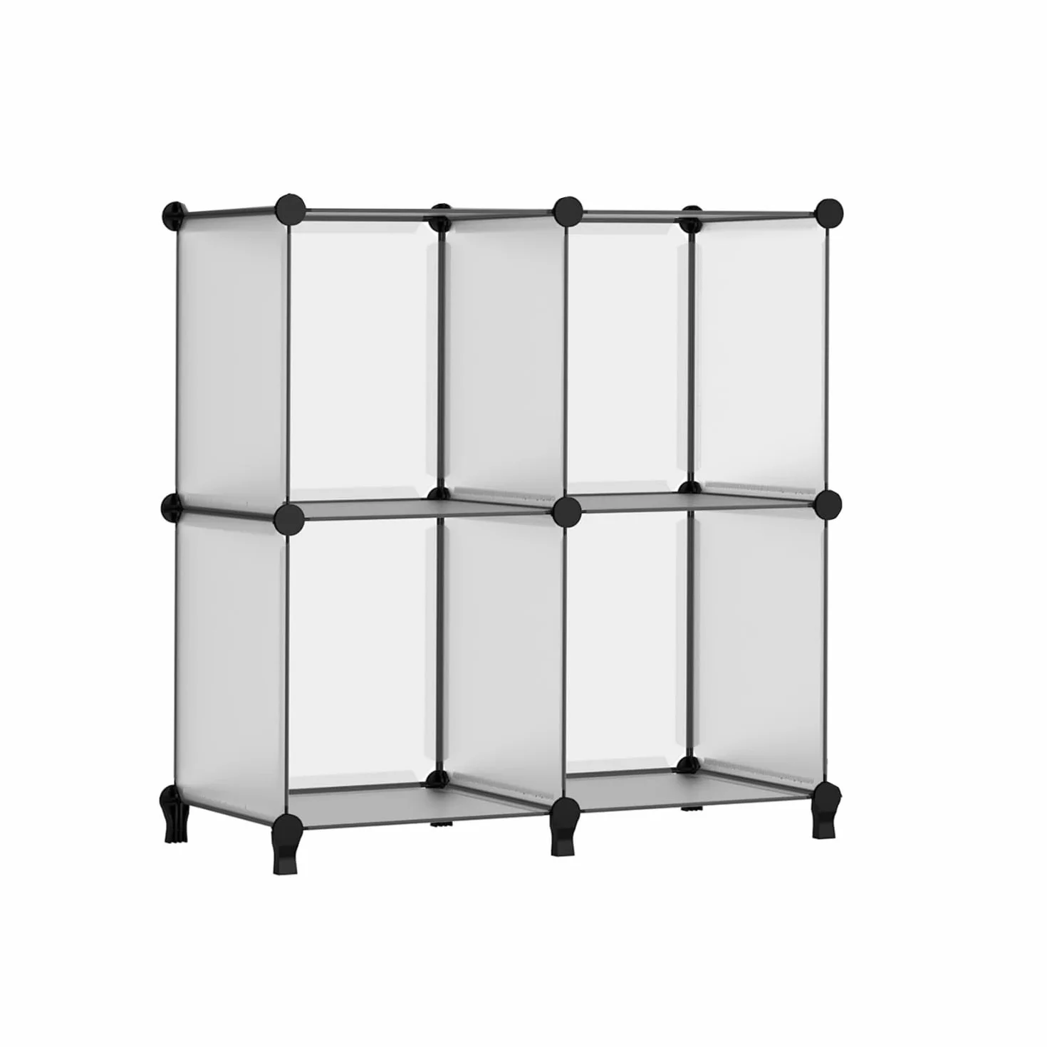 Organizador de Cubos, Multifunción Estante estantería para Guardar Zapatos, Libros, Zapatero, Librería (Gris, 4 estantes)