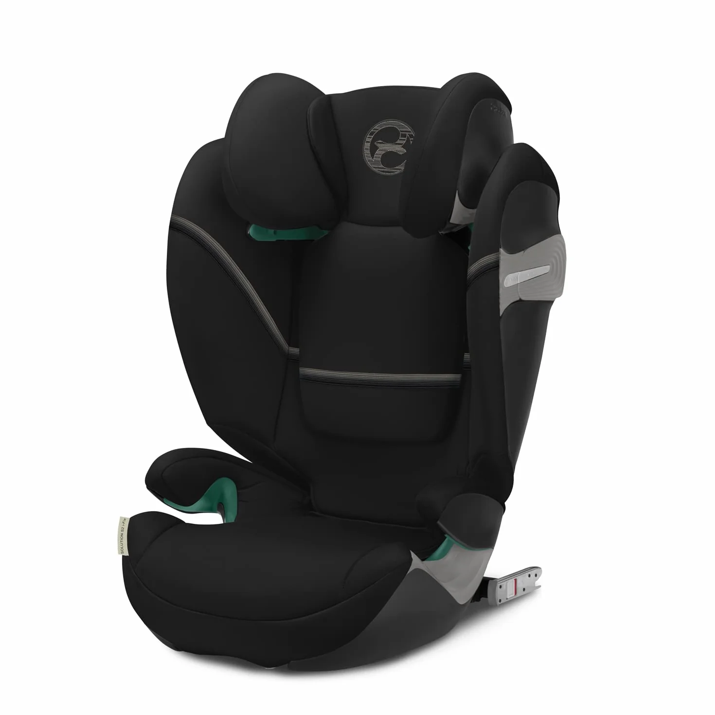 Cybex Gold Silla de coche Solution S2 i-Fix, Para coches con y sin ISOFIX, 100 - 150 cm, De 3 a 12 años aprox. (15 - 50 kg), Negro (Moon Black)