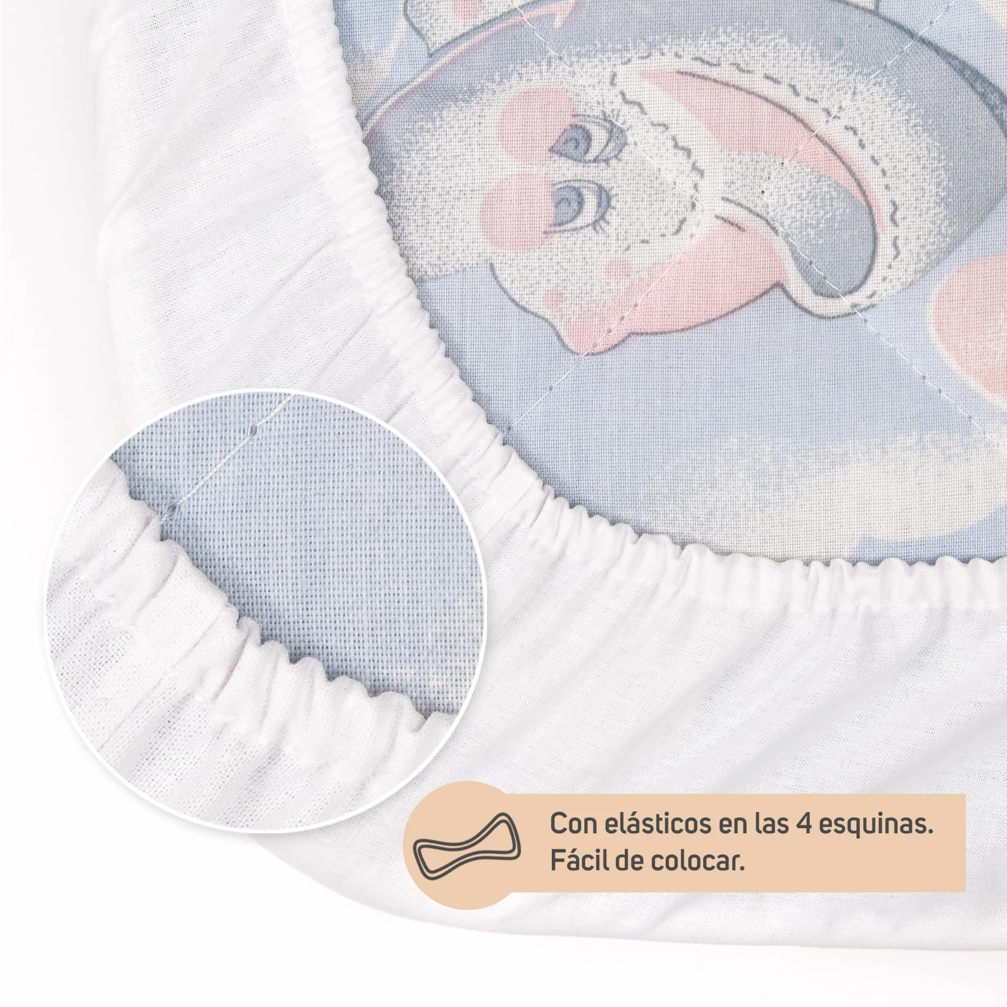 TI TIN Pack 2 Sábanas Bajeras Cuna 60x120 cm 100% Algodón Ajuste con Goma Tejido Transpirable