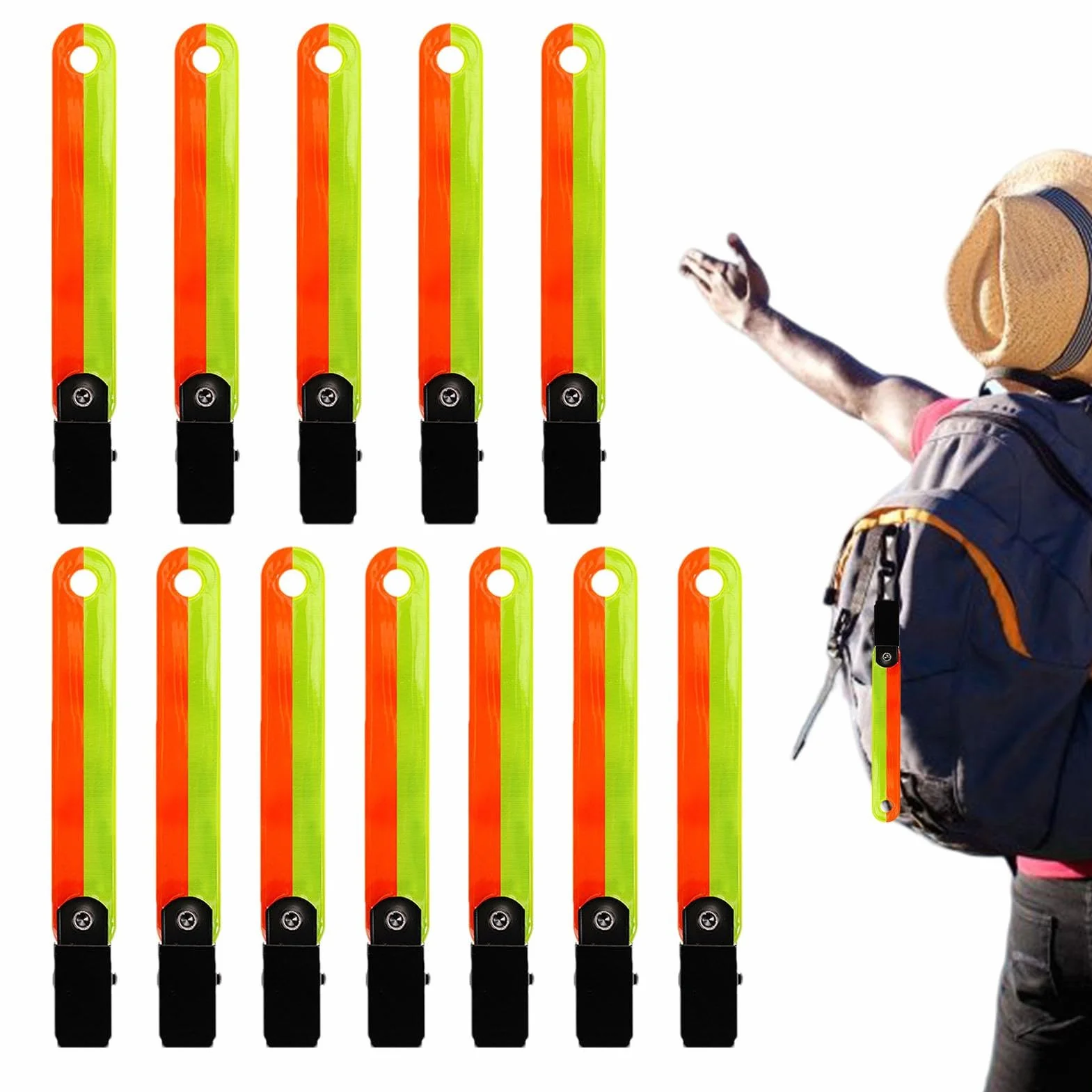 Marcadores de senderos de Alta Visibilidad con Clips Reflectantes para Caza