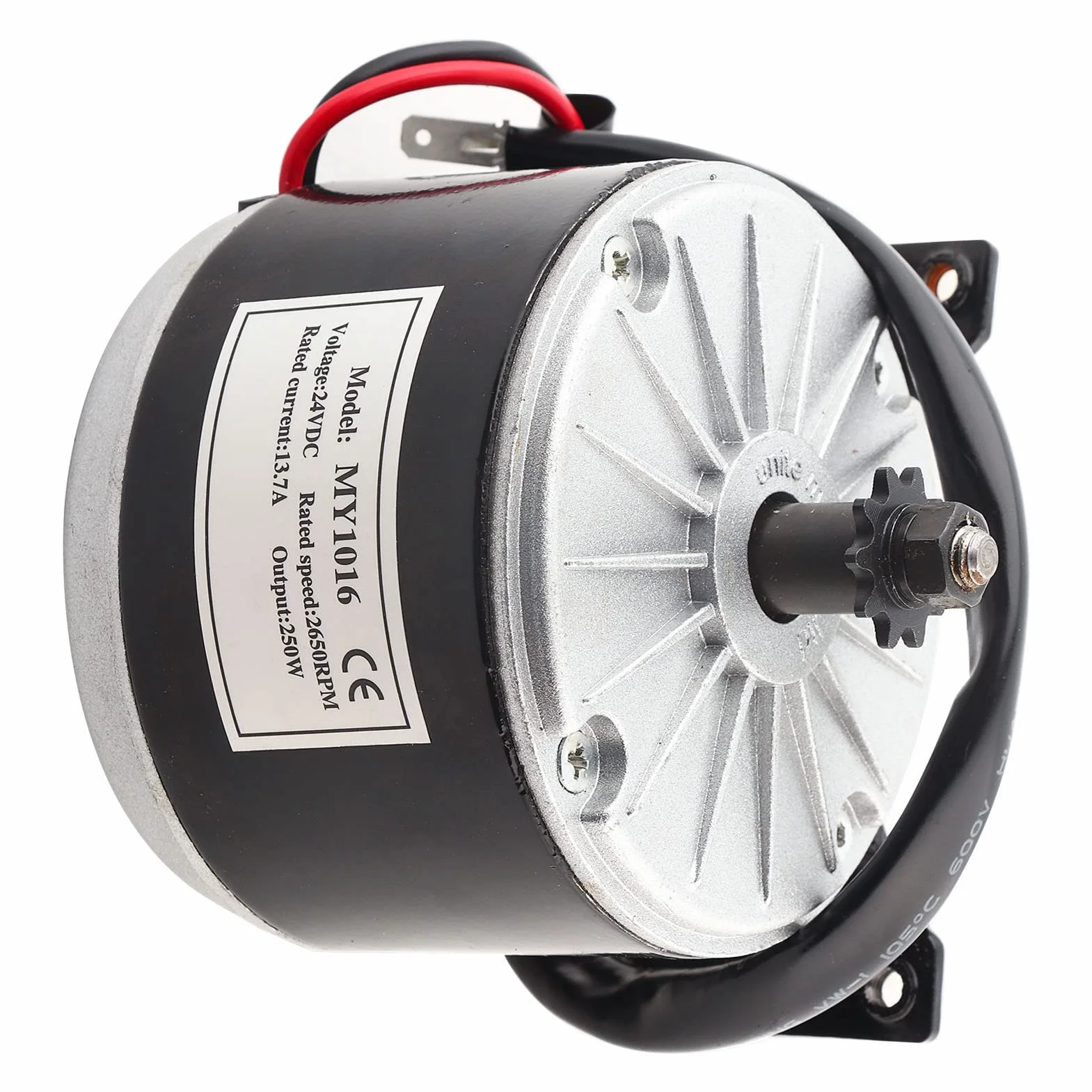 MY1016 24 V 250 W Motor Cepillo Alta Velocidad para Scooter Eléctrico Bicicleta Eléctrica