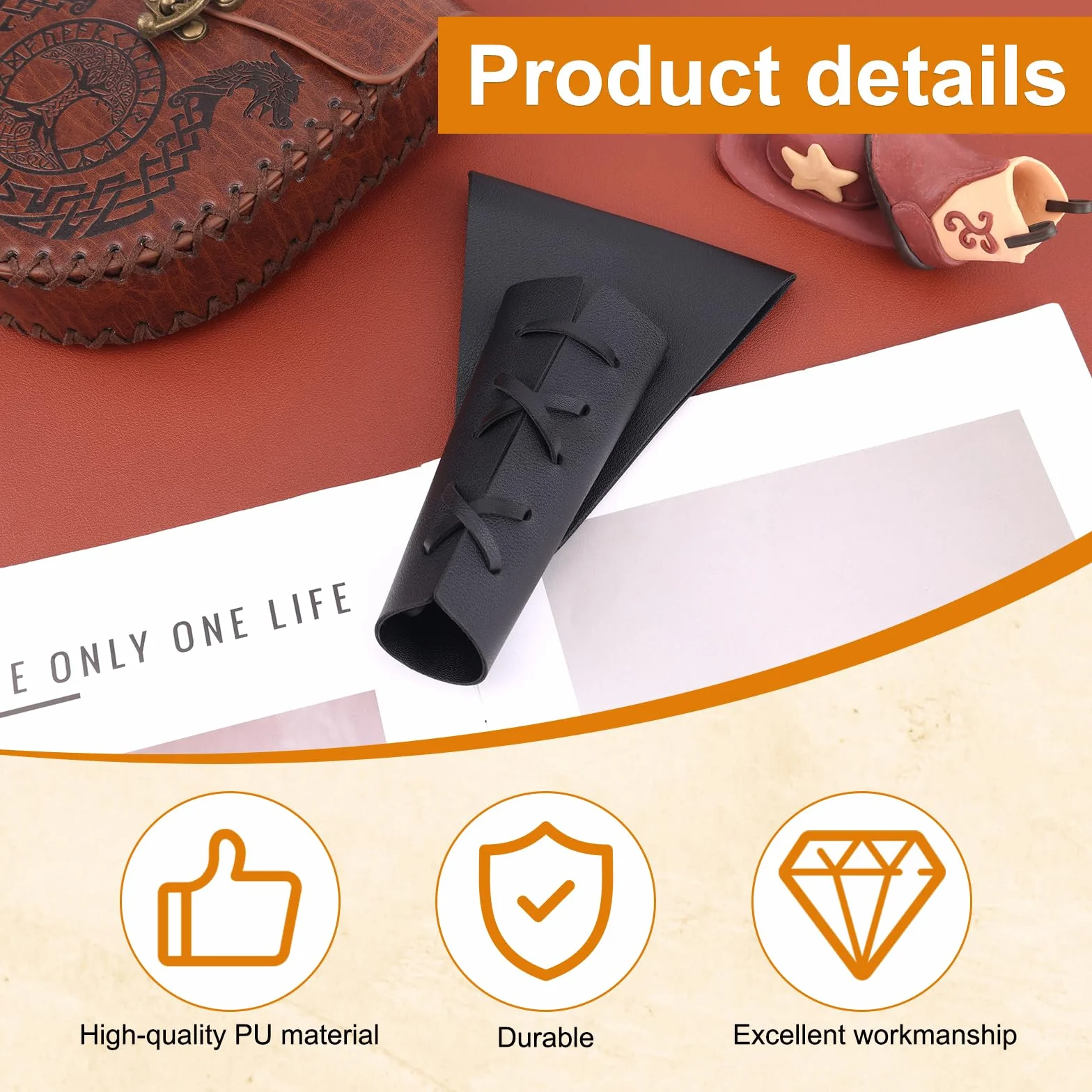 Funda para Espada Medieval Ajustable con Soporte para Daga - Accesorios Cosplay y Disfraz