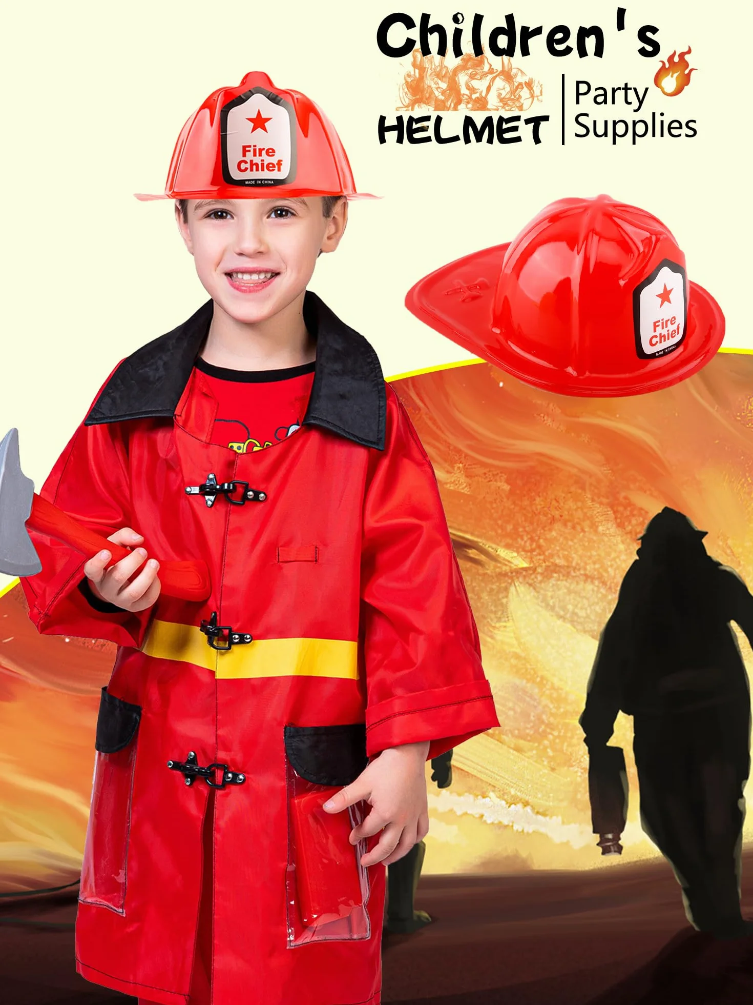 Paquete de 70 sombreros de bombero de plástico rojo a granel para cumpleaños, Halloween, cosplay, fiesta, accesorio de vestir
