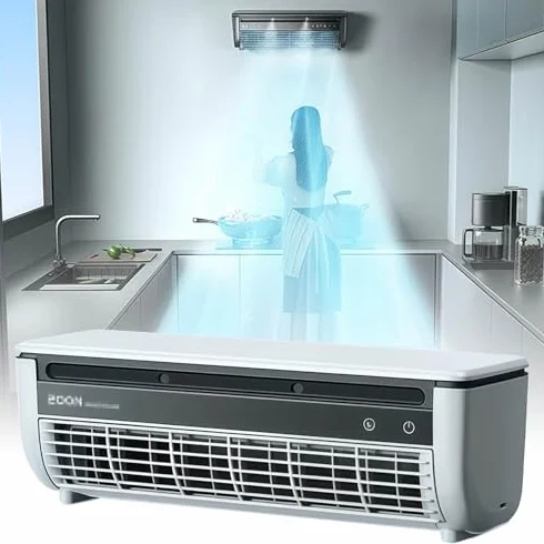 Aire acondicionado portátil con carga inalámbrica, instalación montada en la pared para cocina, dormitorio y oficina