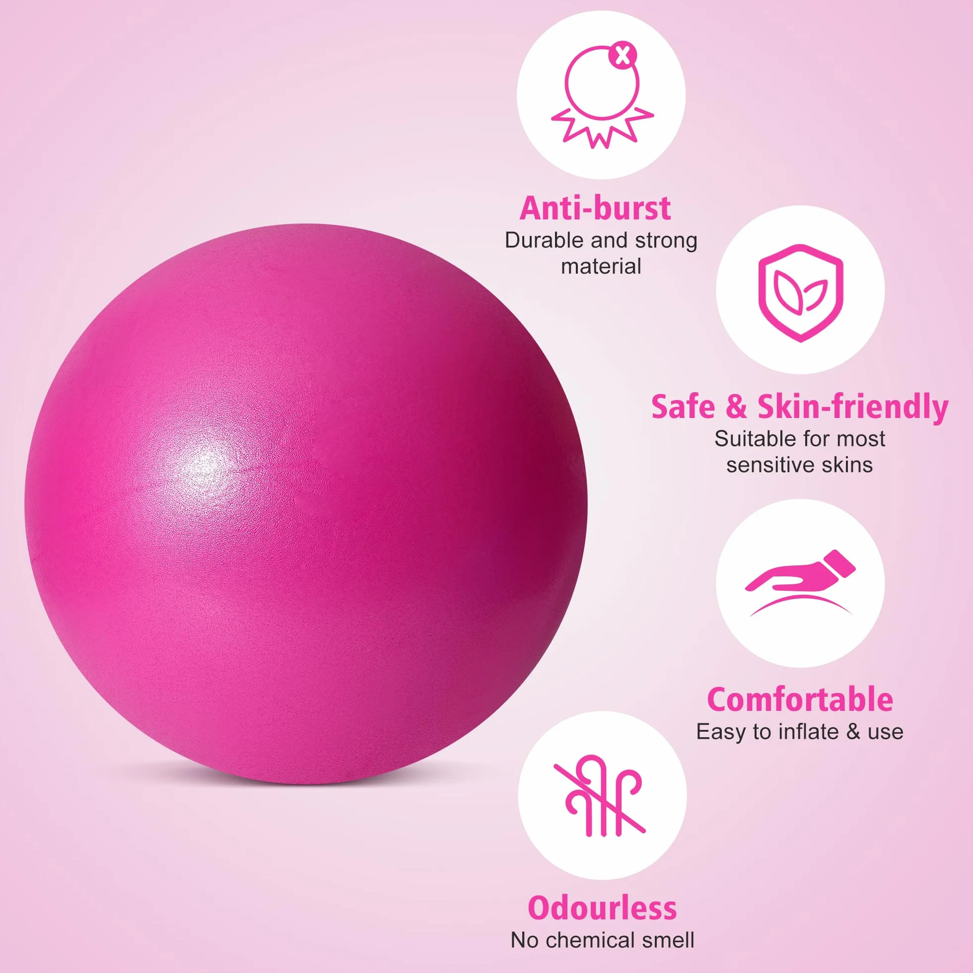 TRIXES Pelota de fortalecimiento Pilates, espuma PVC, yoga, entrenamiento, gimnasio