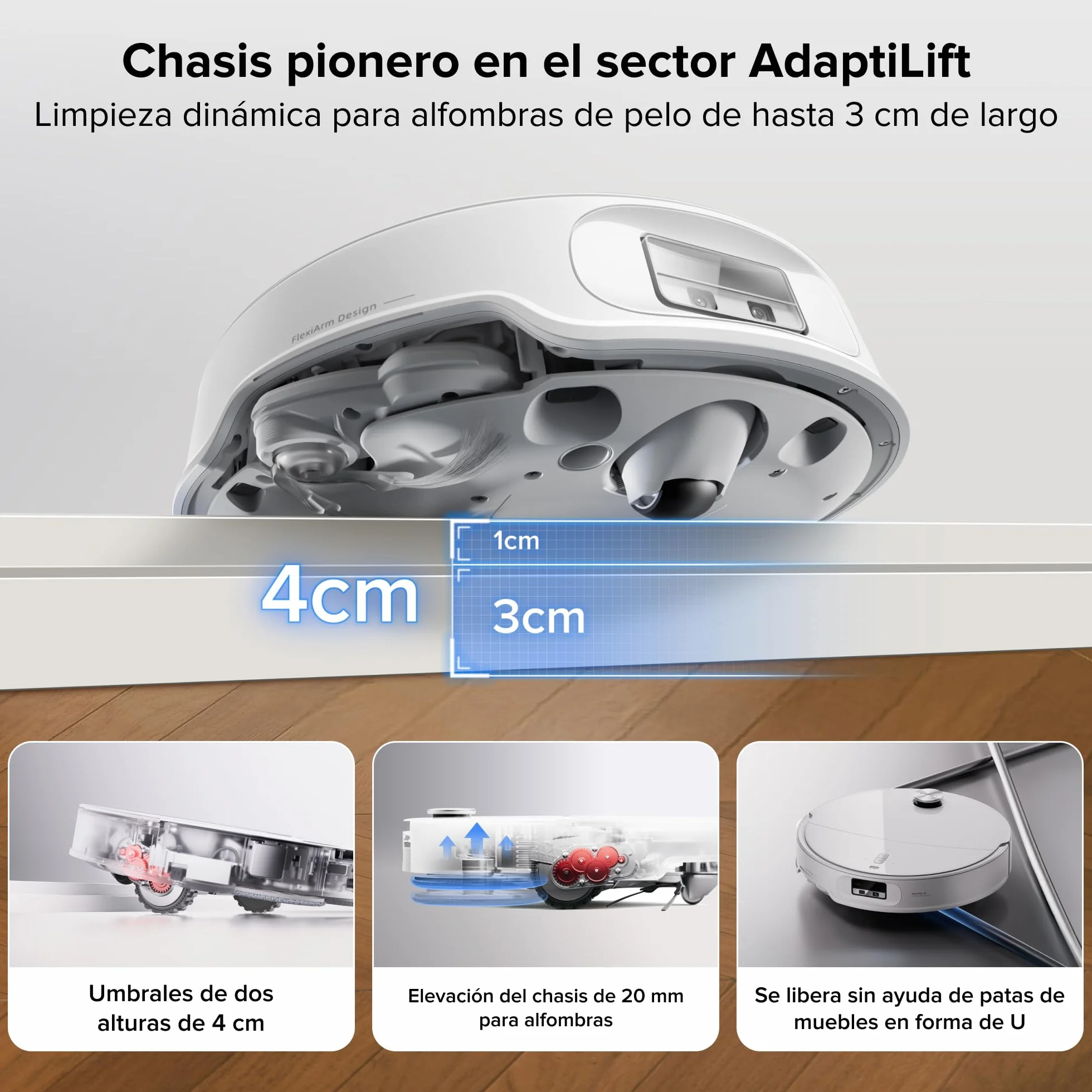 roborock Qrevo Curv 2 Pro Robot Aspirador y Fregasuelos, 25000 Pa, Zero-Enredos, Lavado Agua 100°C, Autolimpieza, Evita Obstáculos, Secado Automático, para Pelo de Mascotas