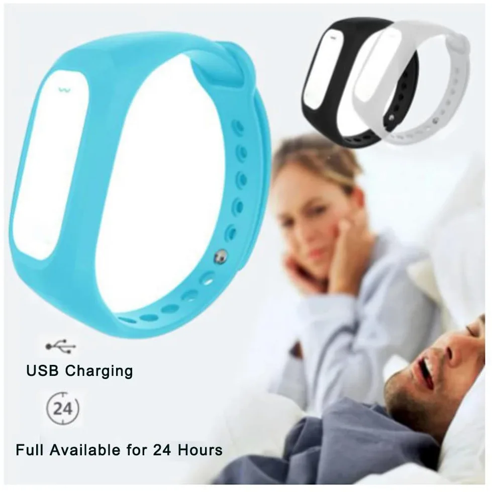 GJXJY Anti ronquidos Pulsera USB, 2021 Dejar para Roncar Dispositivos Antirronquidos Reloj Antirronquidos con 3 Engranaje Ajustable para Mujeres Y Hombres(Color:Negro)