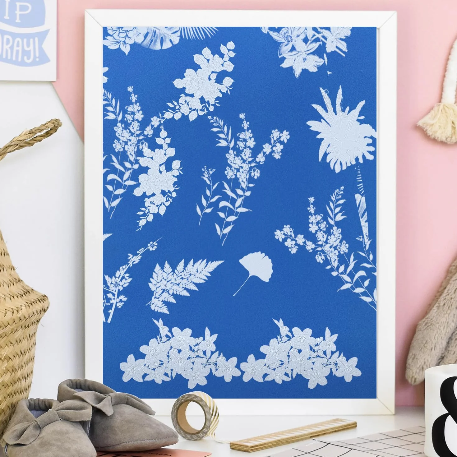 32 Piezas Cianotipo, Papel de Arte Solar Alta Sensibilidad Con Herramienta de Plástico para Niños Adultos Bricolaje Manualidades
