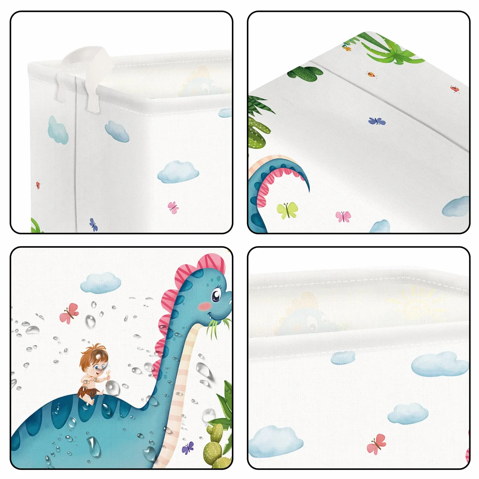 Clastyle Cajas de Almacenaje Cubo Dinosaurio Azul 36L para Habitación Infantil
