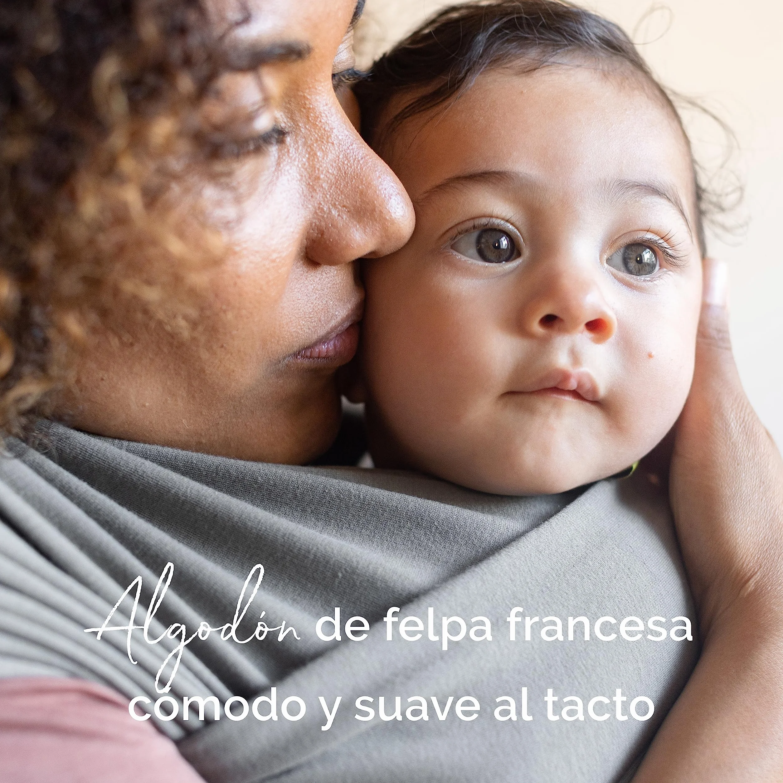 Boba Wrap Fular Elástico Portabebé Pañuelo Porteo Ergonómico Bandolera Ajustable Gray