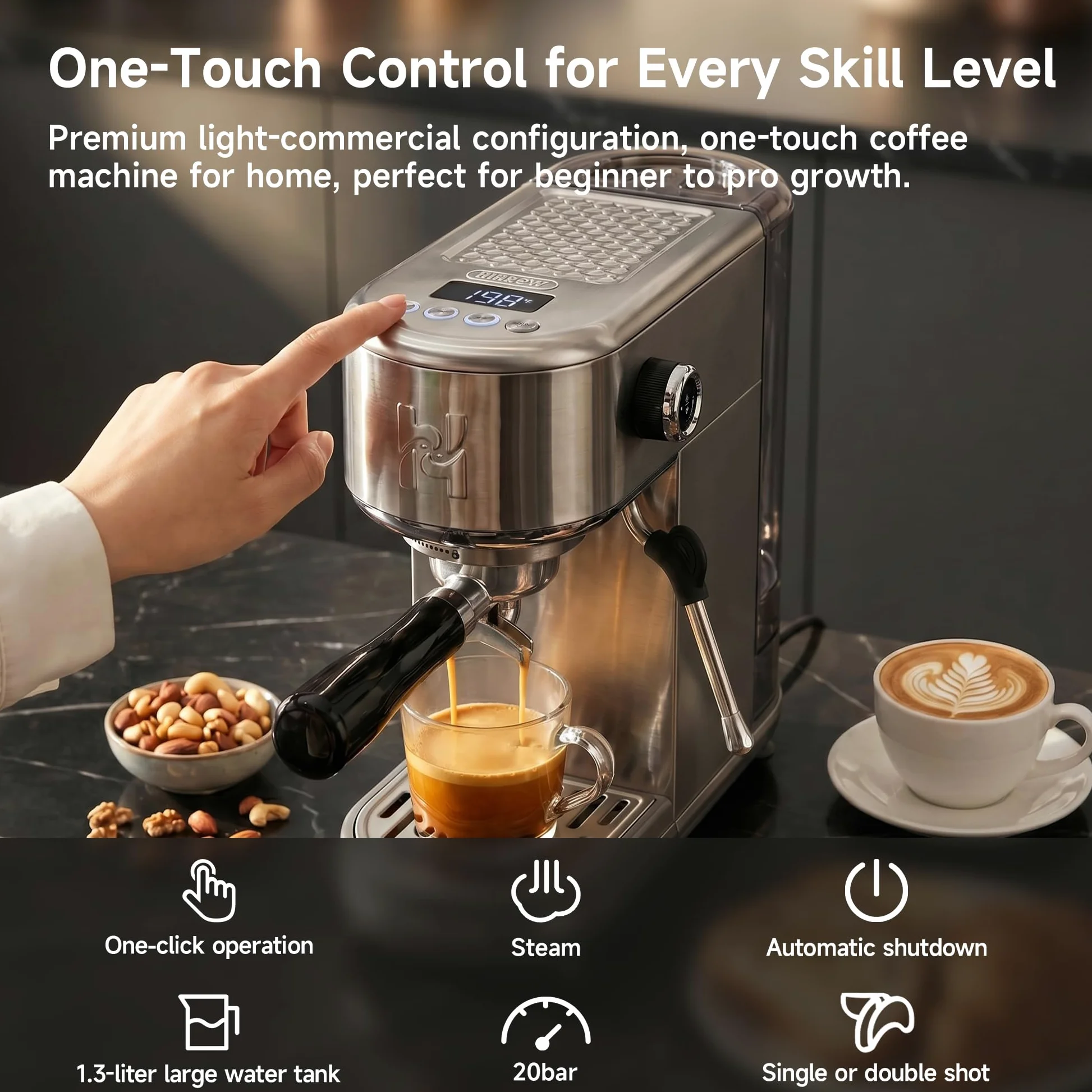HIBREW H10B Lite - Máquina de espresso programable