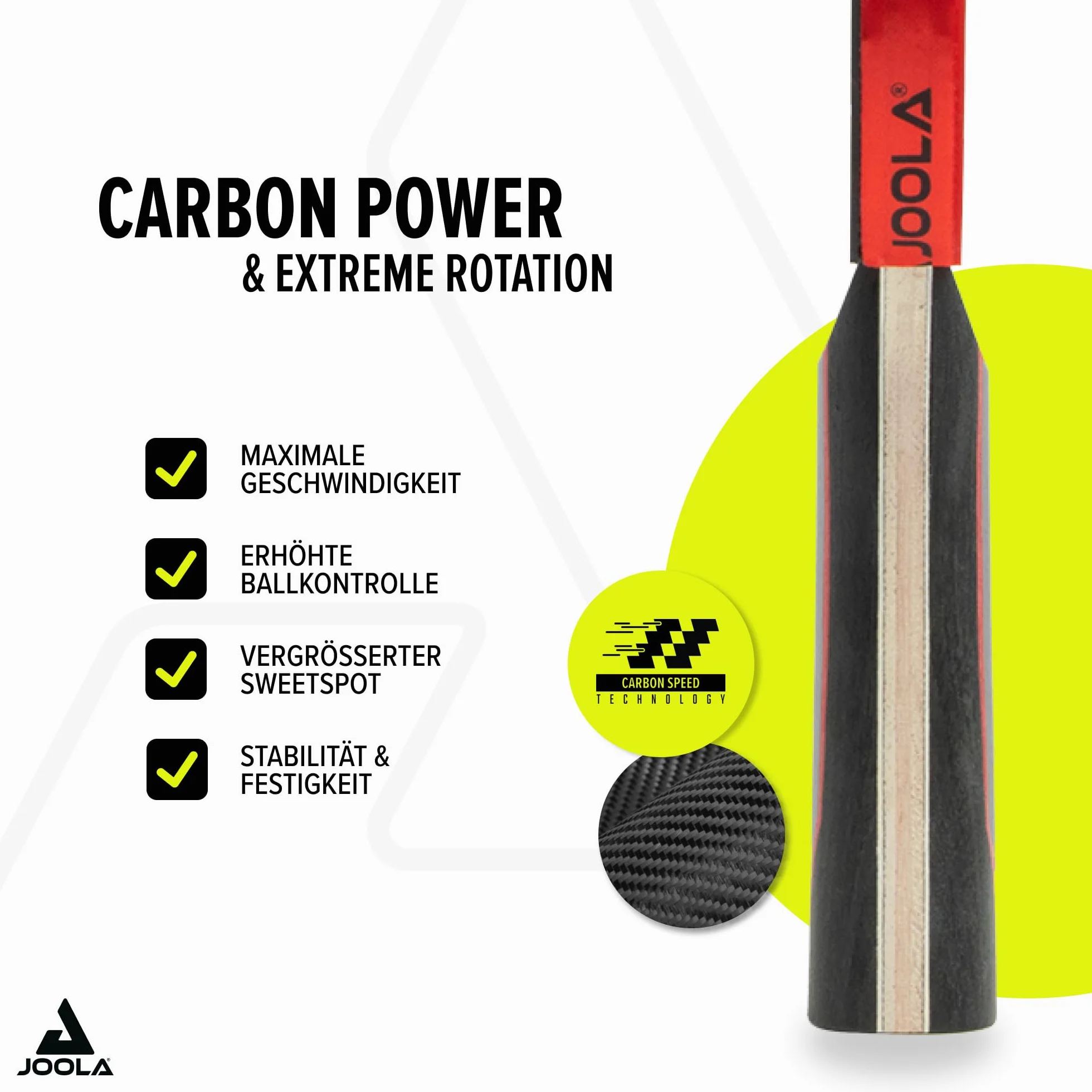 JOOLA Raqueta de ping pong Red Carbon Pro – Raqueta profesional de carbono con caja magnética