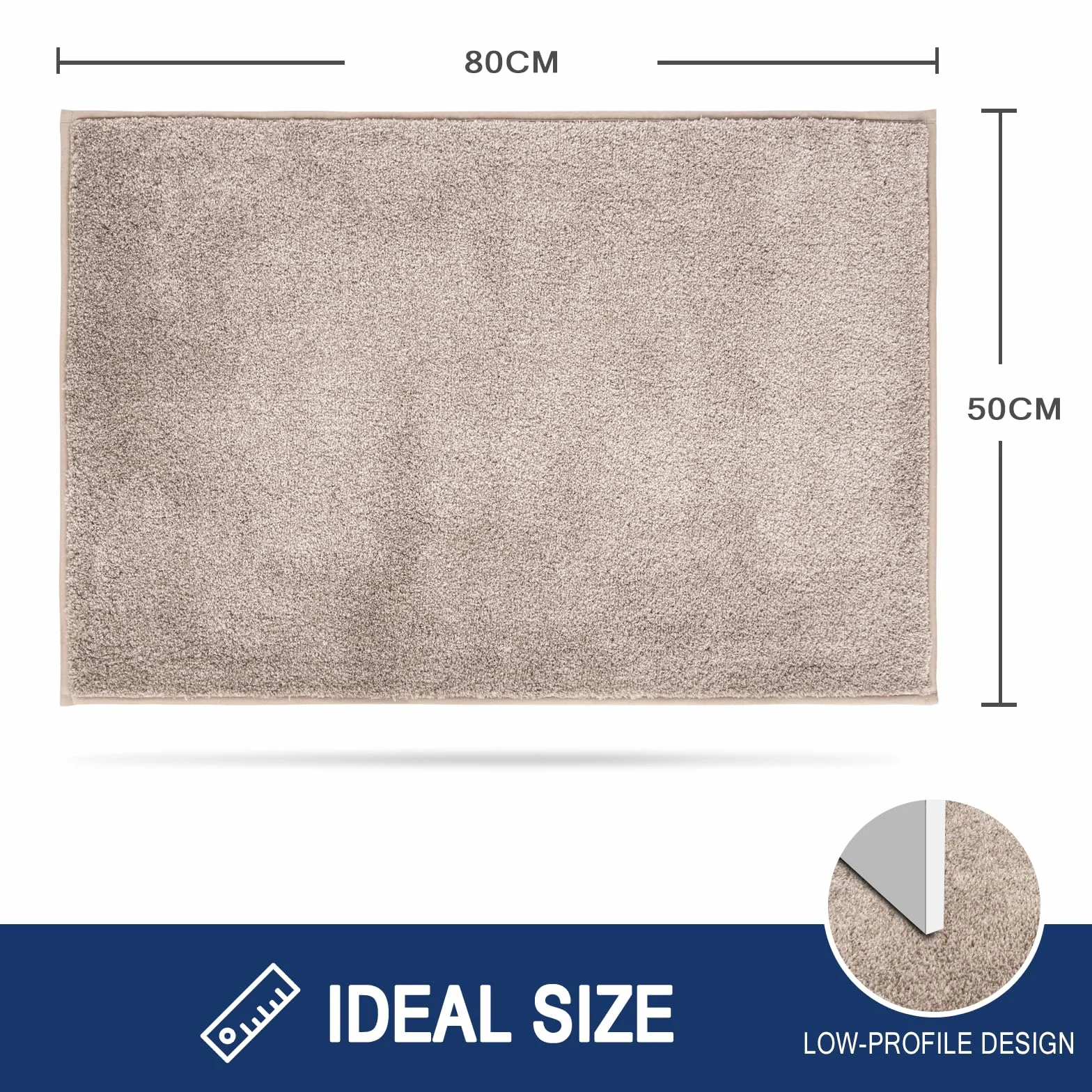 FCSDETAIL Alfombra Atrapapolvo, Alfombra Antideslizante Lavable en Lavadora, Felpudo de Entrada con Microfibras Suaves Absorbentes para Perro, Entrada, Puerta y Pasillo