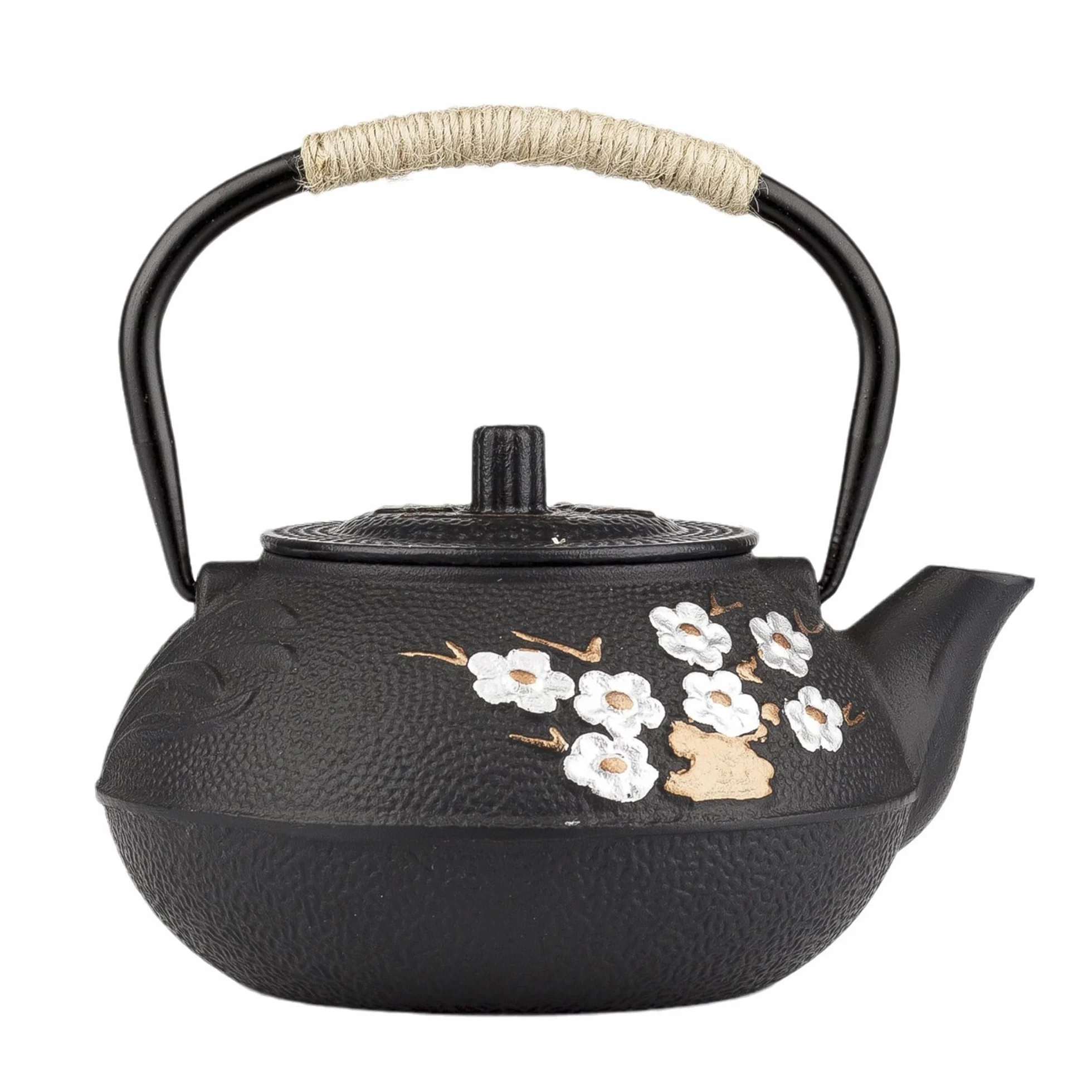 Tetera de hierro fundido, tetera japonesa de hierro fundido con infusor de acero inoxidable para estufa segura (27 onzas/800 ml)