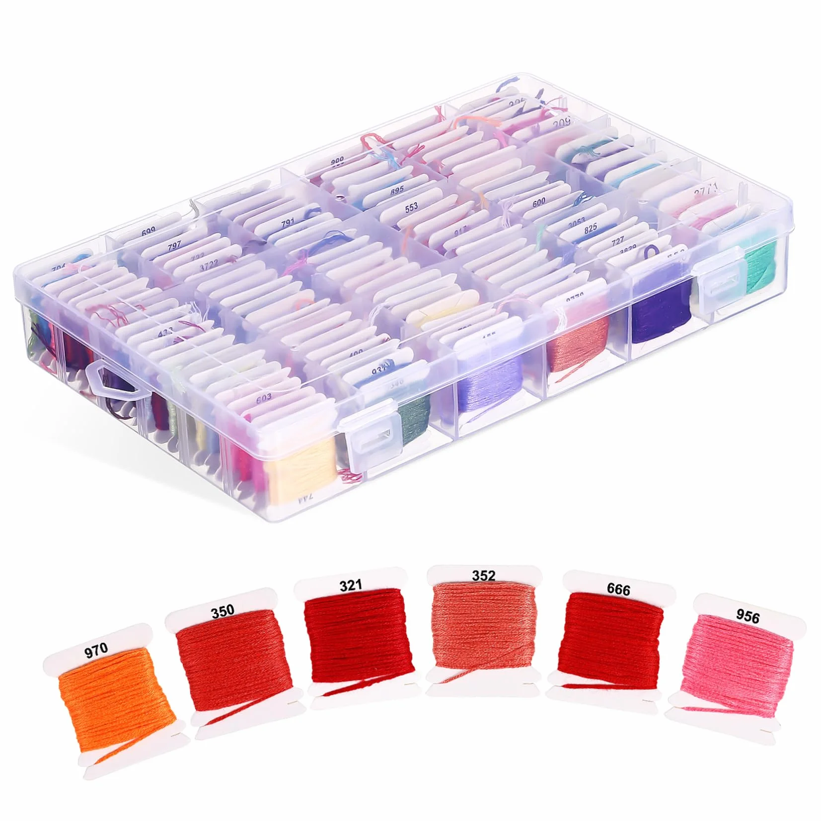 Hilo de Bordar de Colores, 120 Madejas, Poly Cotton para Manualidades | Suministros para Punto de Cruz, Pulseras Amistad, Textura Suave y Variedad Cromática