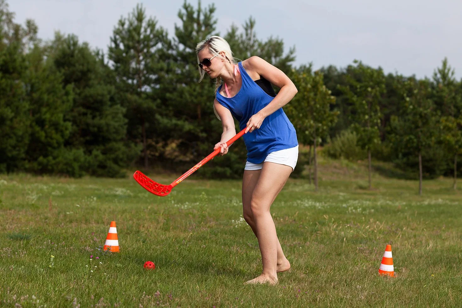 Schildkröt Juego de Hockey, 2 Palos y 2 Pelotas Ø 70 cm