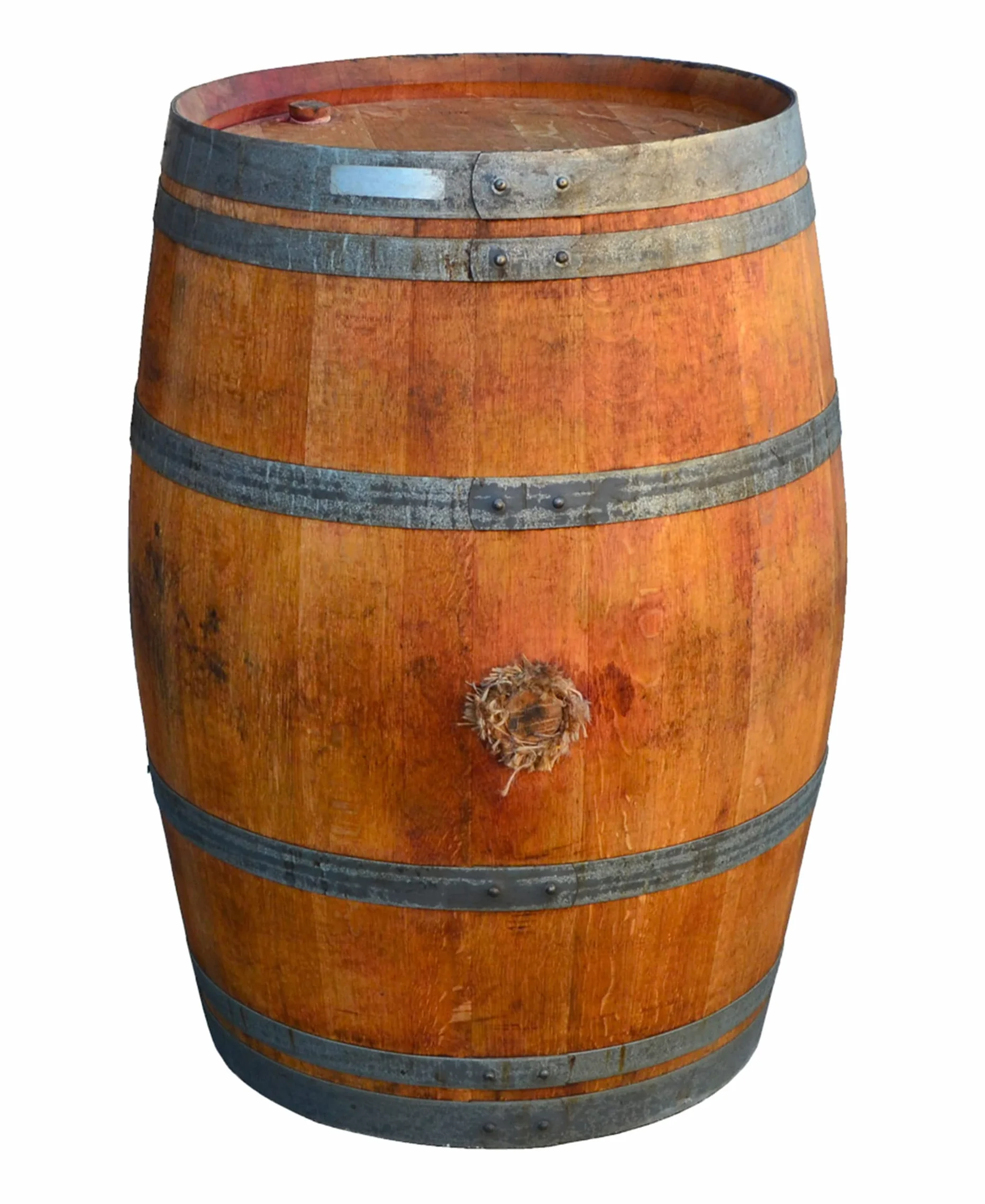 Temesso Barrica Vino decoración 225L - Madera Natural con Tratamiento de Aceite - Barril de Segunda Mano