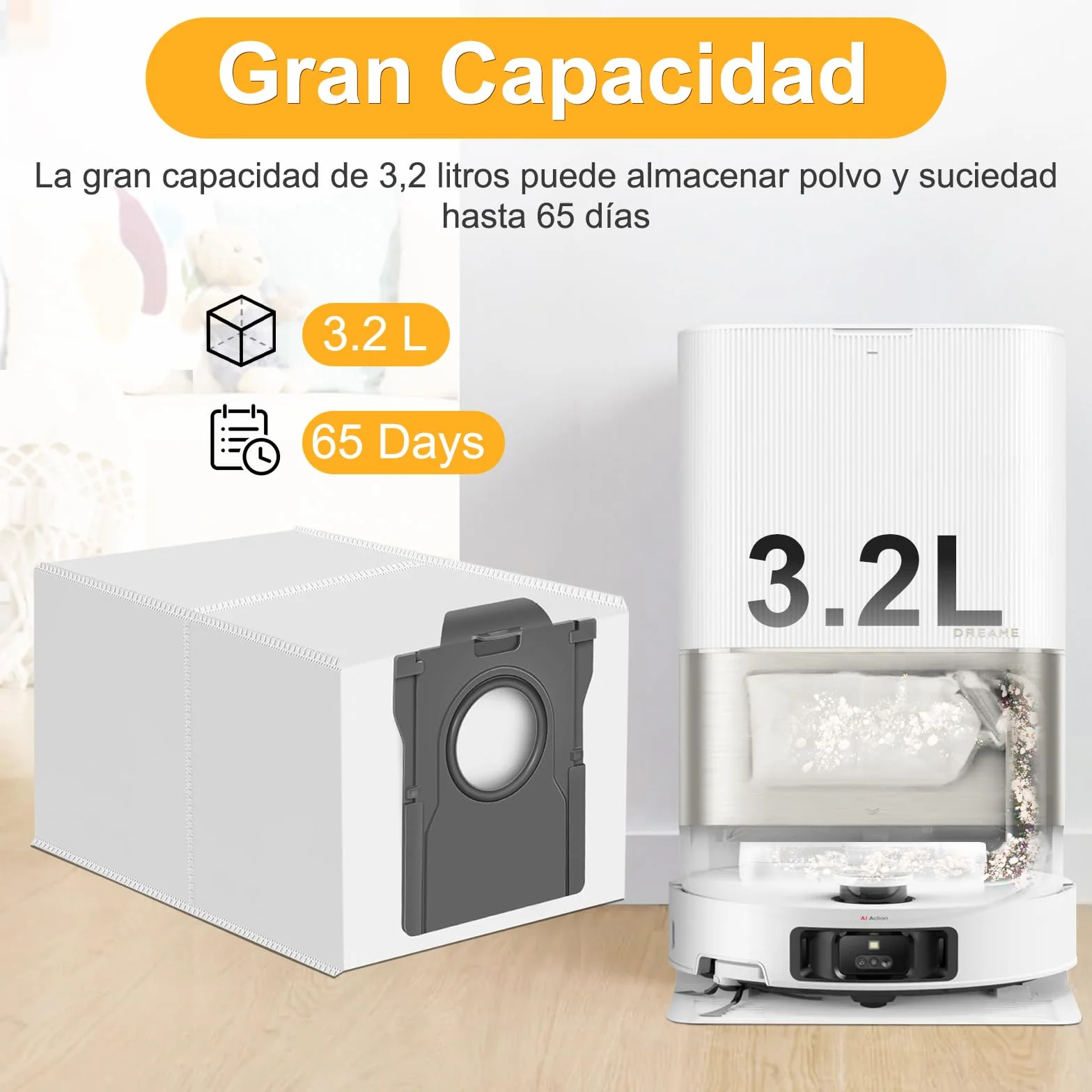 14 Bolsas para Dreame L10s Ultra Gen 2 /L10s Ultra Gen 3 /L40s L50s Pro Ultra /L40 L50 Ultra AE /X40 X50 Ultra L10s Pro Ultra Heat Bolsas de Polvo para Mova E30/E40/V50/Z50/P50 Pro Ultra Z60/S70