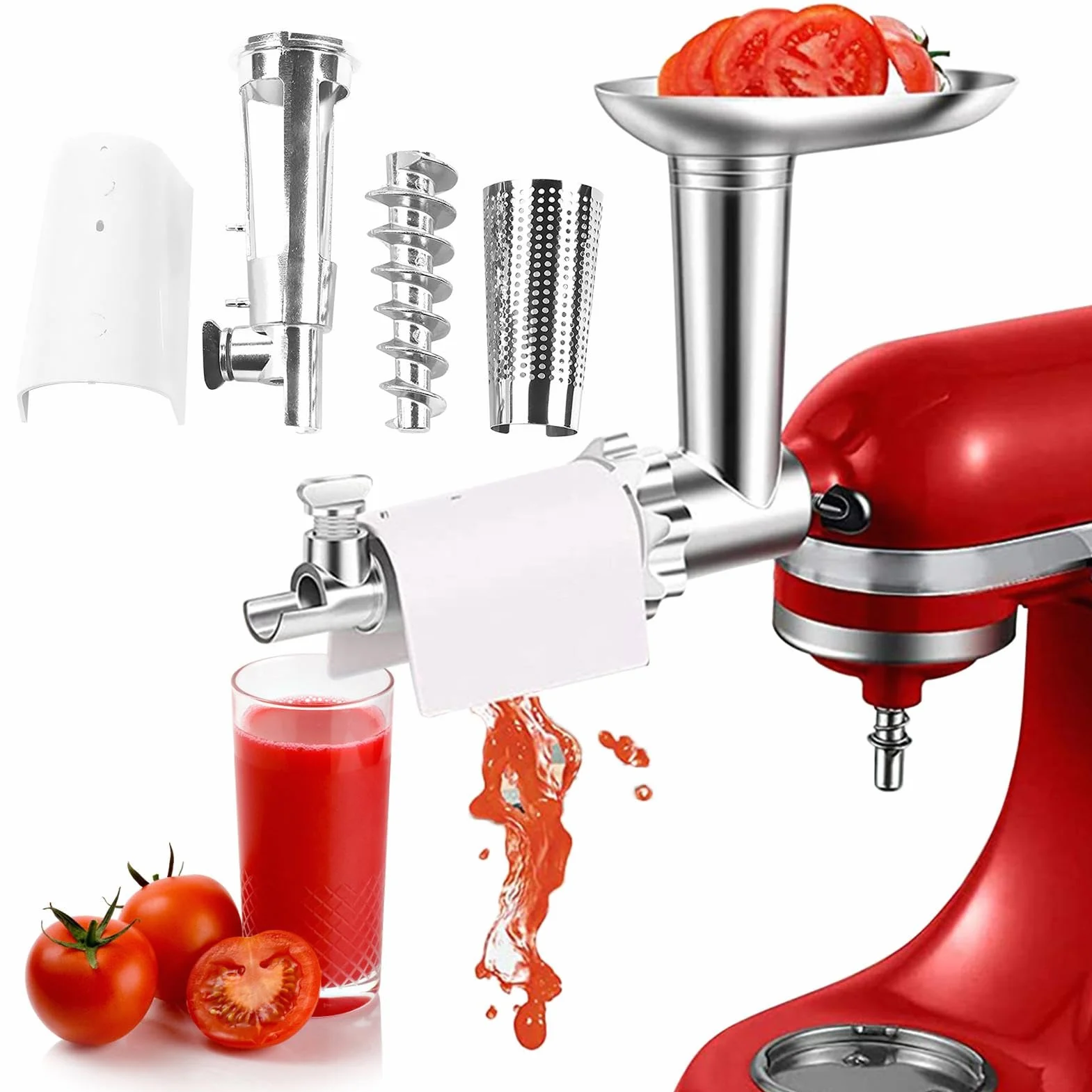 Accesorio para exprimidor de tomate - Trituradora y extractor de puré de tomate | Máquina de salsa y suplemento de molienda