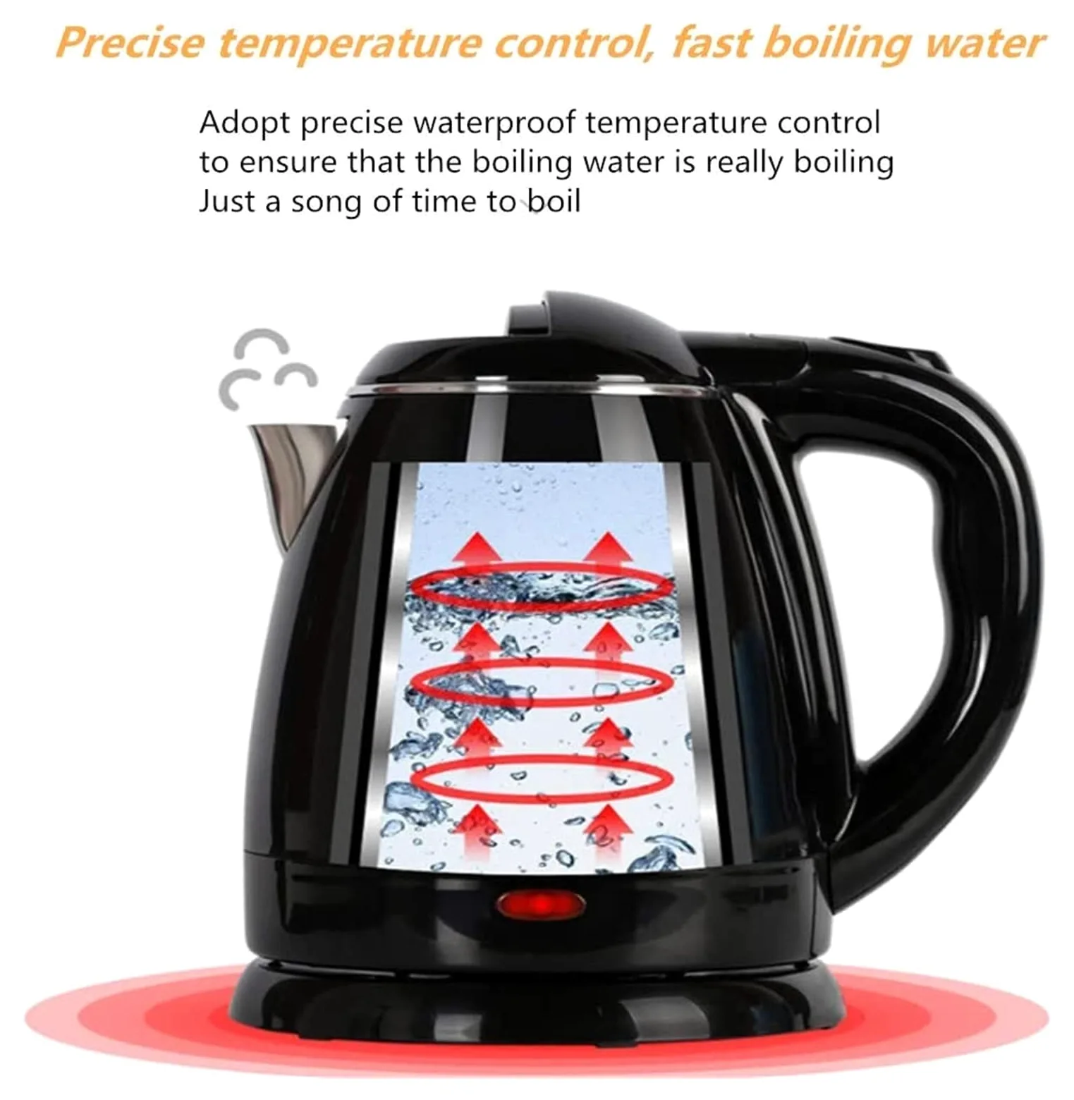 Hervidor eléctrico de café de preparación rápida, hervidor de agua con silbato, autoapagado, autoprotección en seco antiquemaduras, termo de temperatura constante The New