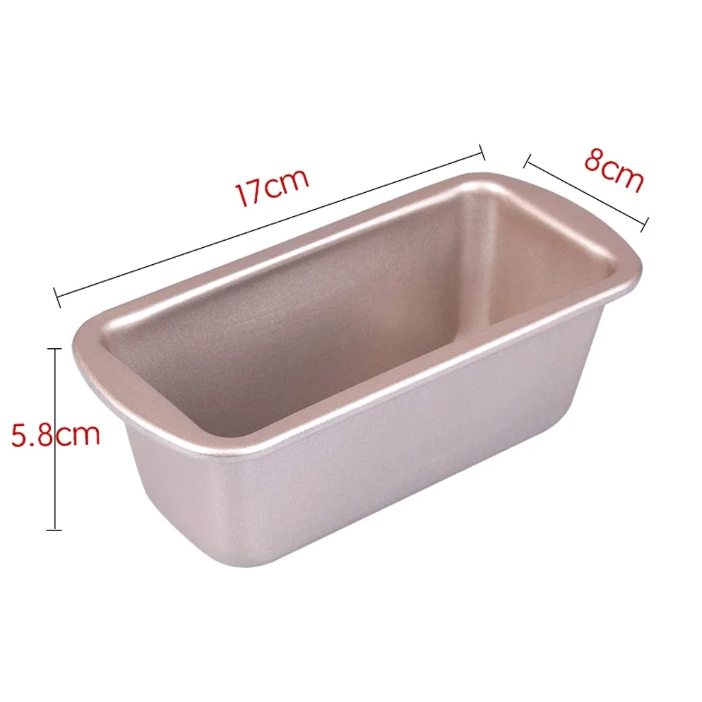 GCX- Molde de la Torta de la hornada Herramientas Rectangular bizcocho Pan del Molde Antiadherente Mini Tostadas Box Brownie Molde Conveniente (Size : S)