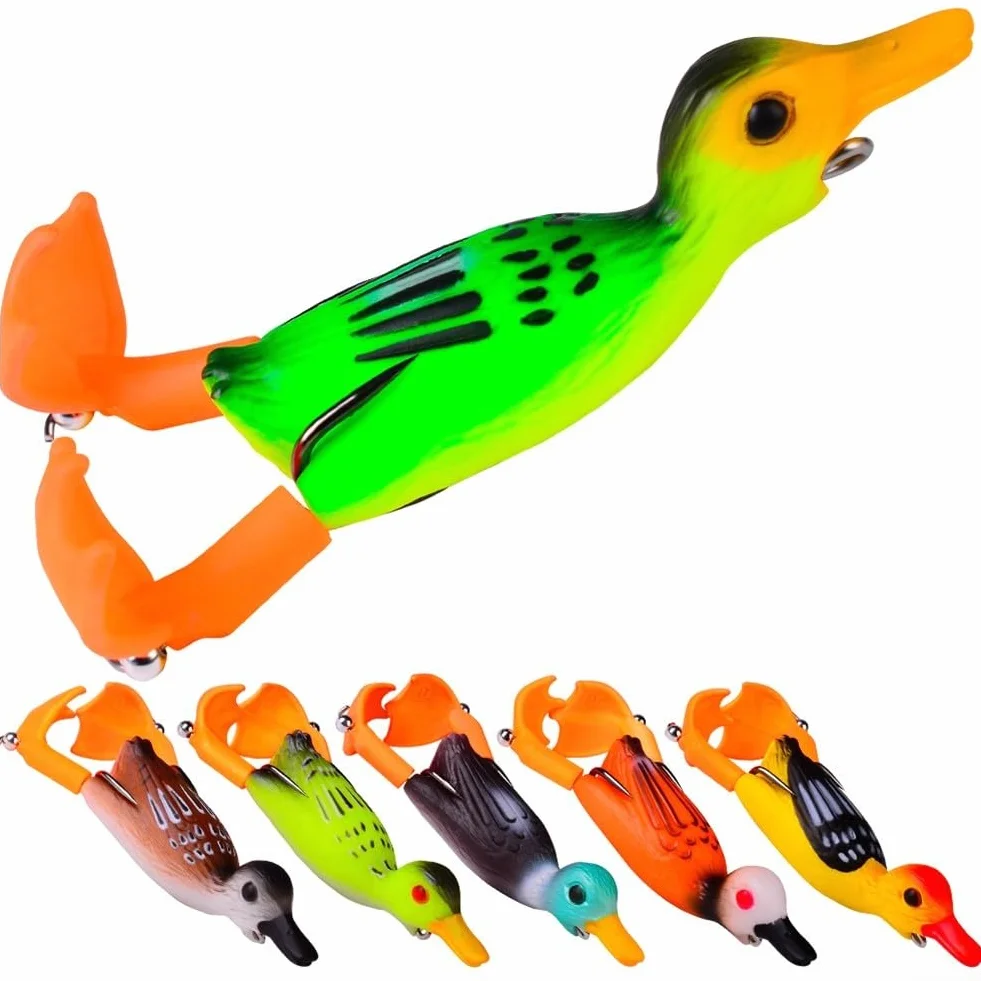 Señuelo flotante de pato con acción vibratoria para depredadores