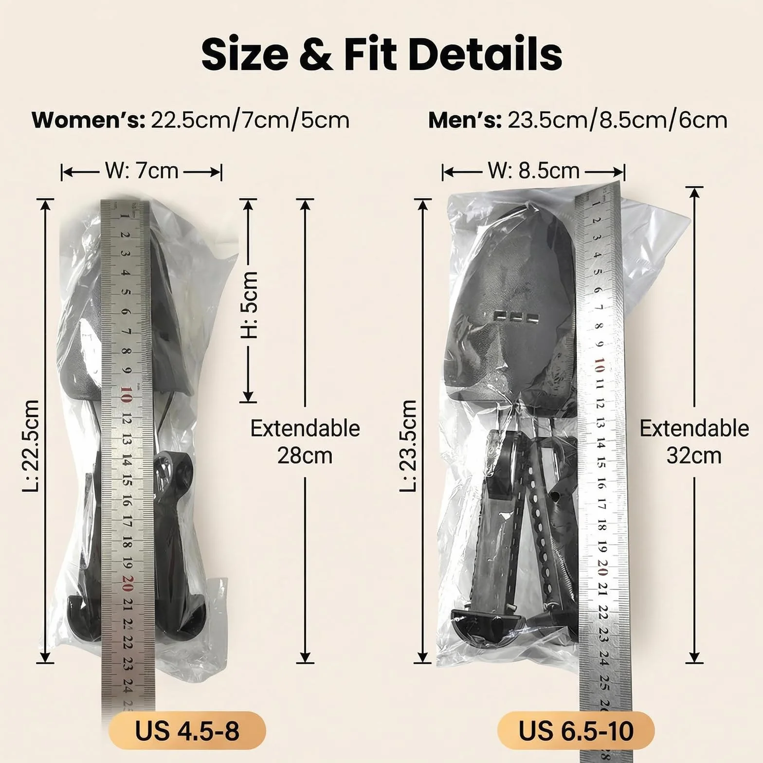 2 pares plástico de longitud ajustable para hombre zapatos de árbol zapatero soporte para botas soporte práctico para zapatos con bobina de resorte de tensión para la mayoría de los zapatos