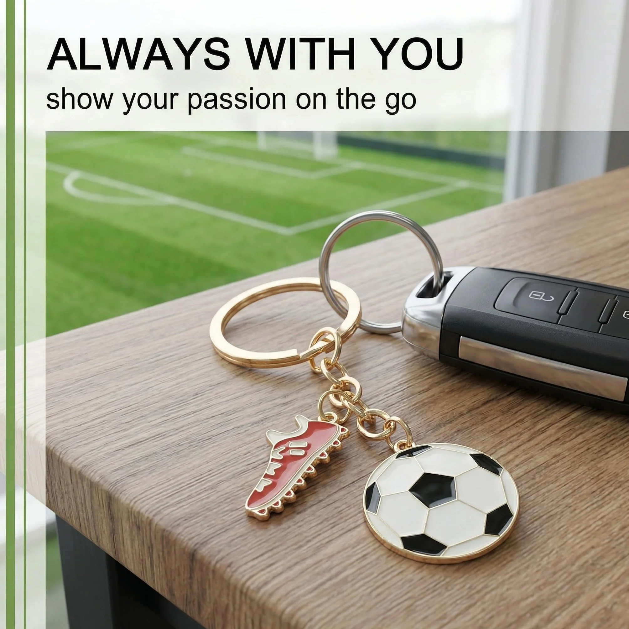 llavero fútbol colgante mini metal regalo aficionados fútbol niños hombres entrenadores