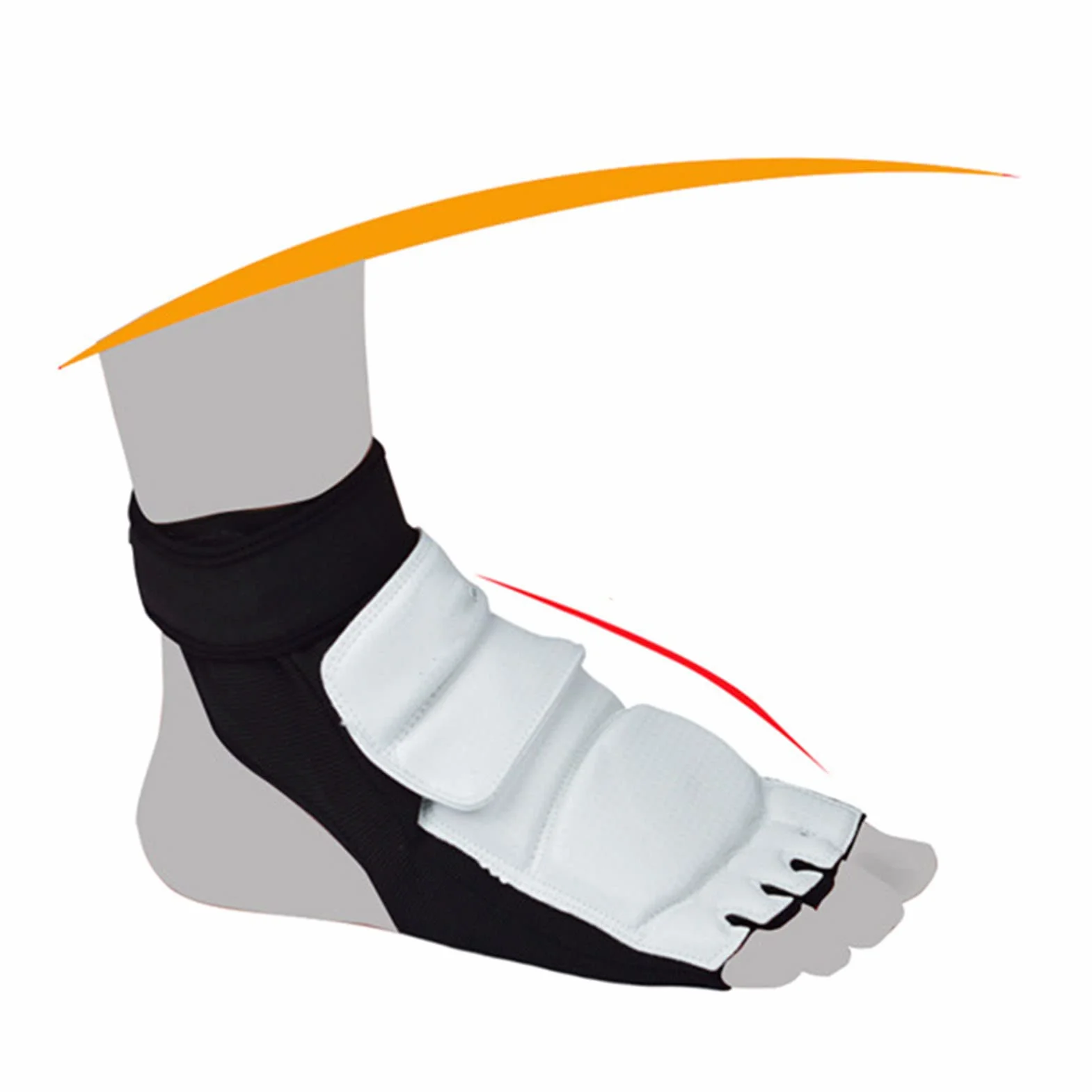 Taekwondo Foot Protector Gear Antideslizante 1 Par Transpirable para Entrenamiento L 36-37