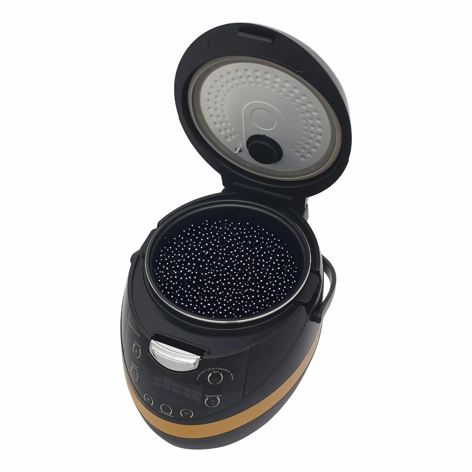 Máquina de cocina de tapioca de 8 litros, olla automática de perlas con revestimiento antiadherente, olla de tapioca de 1200 W, olla de perlas comercial con 12 temporizadores y modo de mantenimiento