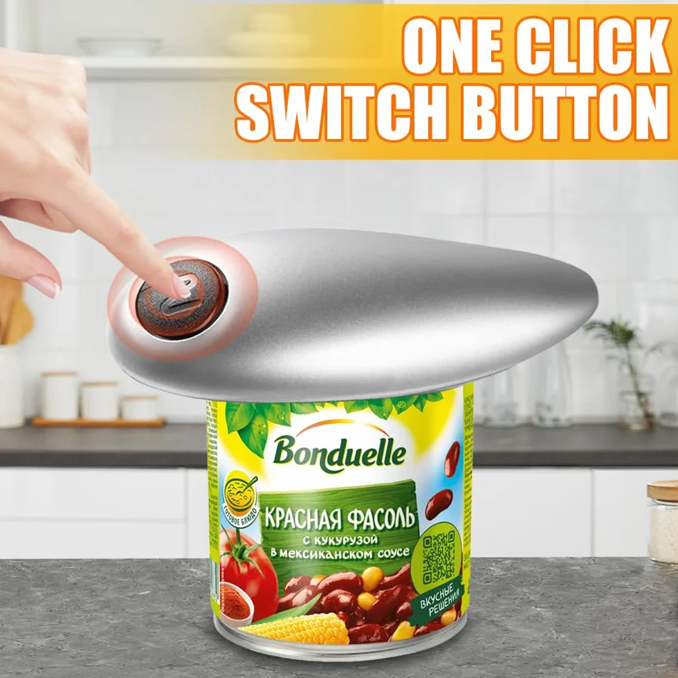 Abrelatas Eléctricas - Abrelatas de Conservas y Abrelatas Automáticas, Ideal para latas y frascos, Perfecto para la cocina