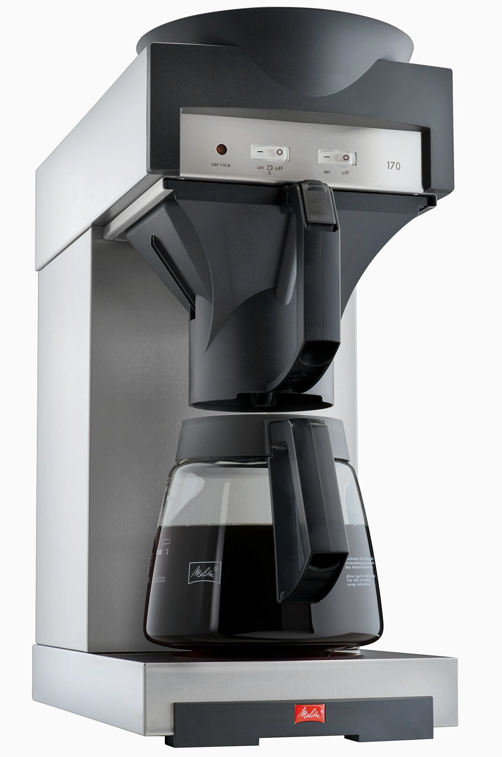 Melitta Professional filtro cafetera eléctrica Melitta 170 m, jarras bevorratung Cristal